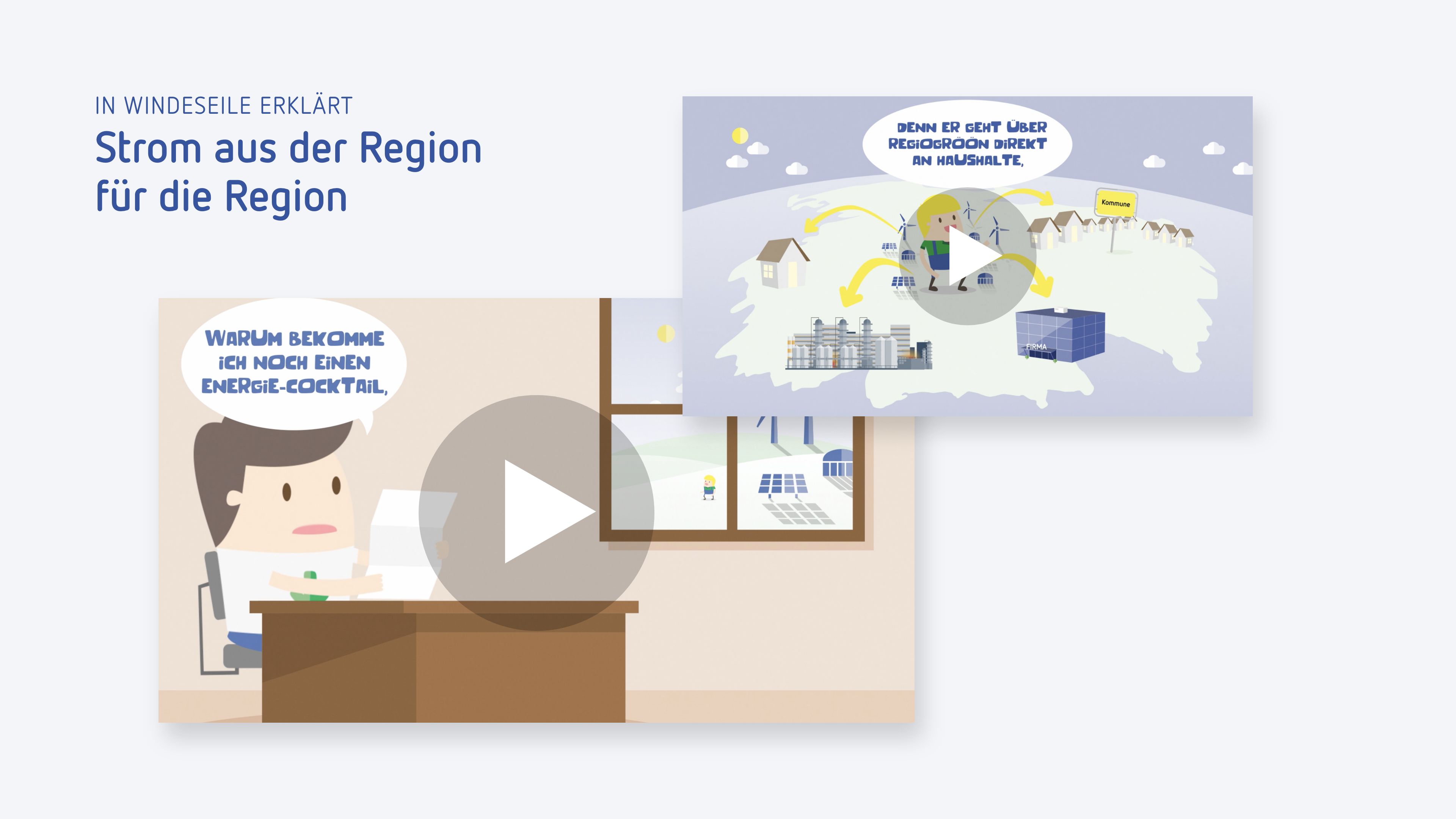 Neue Erklärvideos: Strom aus der Region für die Region.