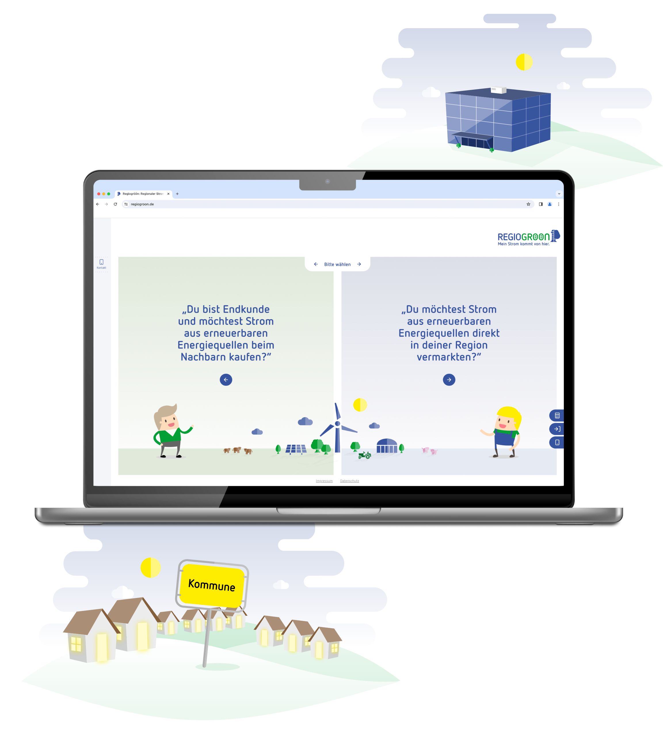 Die neue Webseite in der Desktop-Ansicht