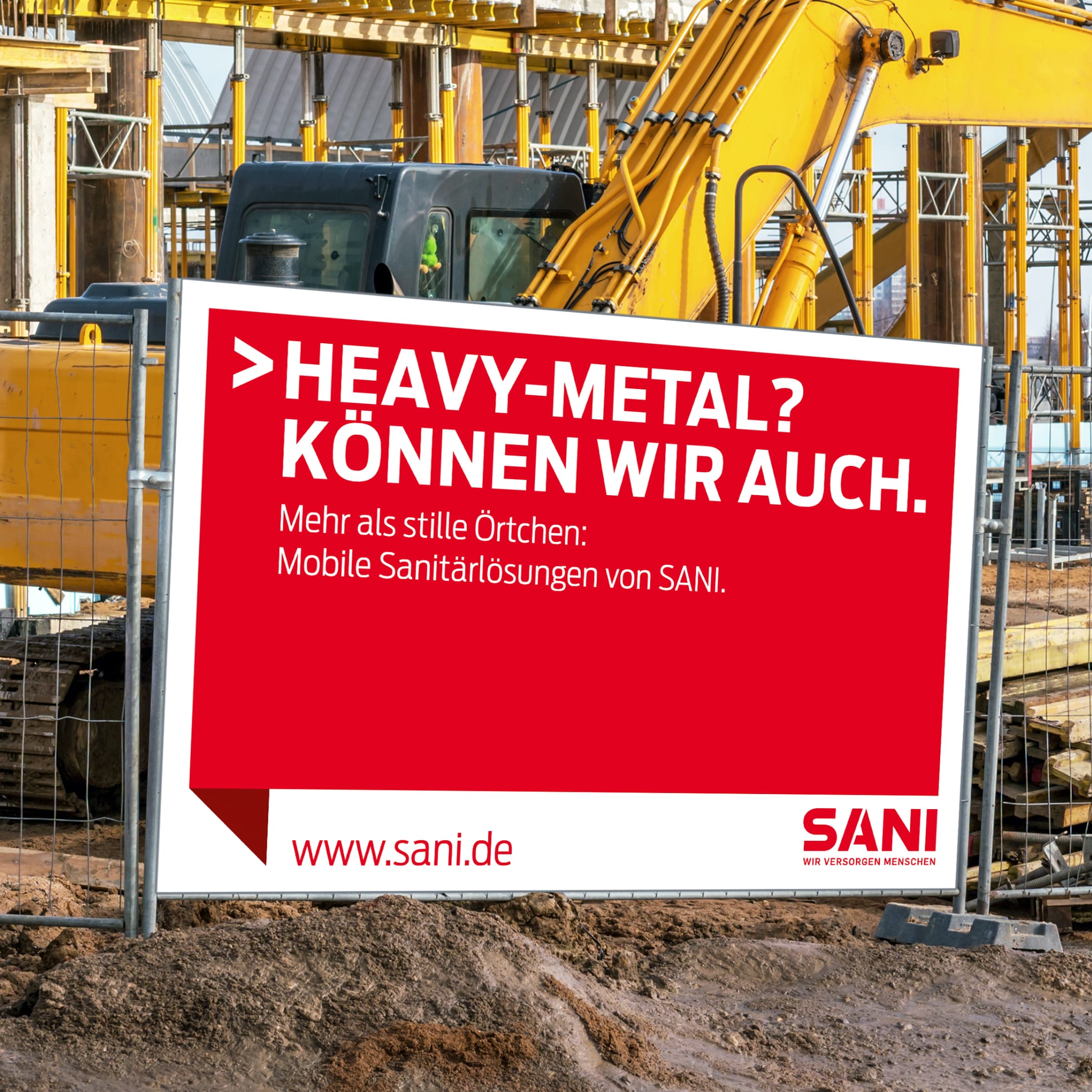 hochzwei_sani_teaser_03.jpg Rotes Werbeschild an einer Baustelle
