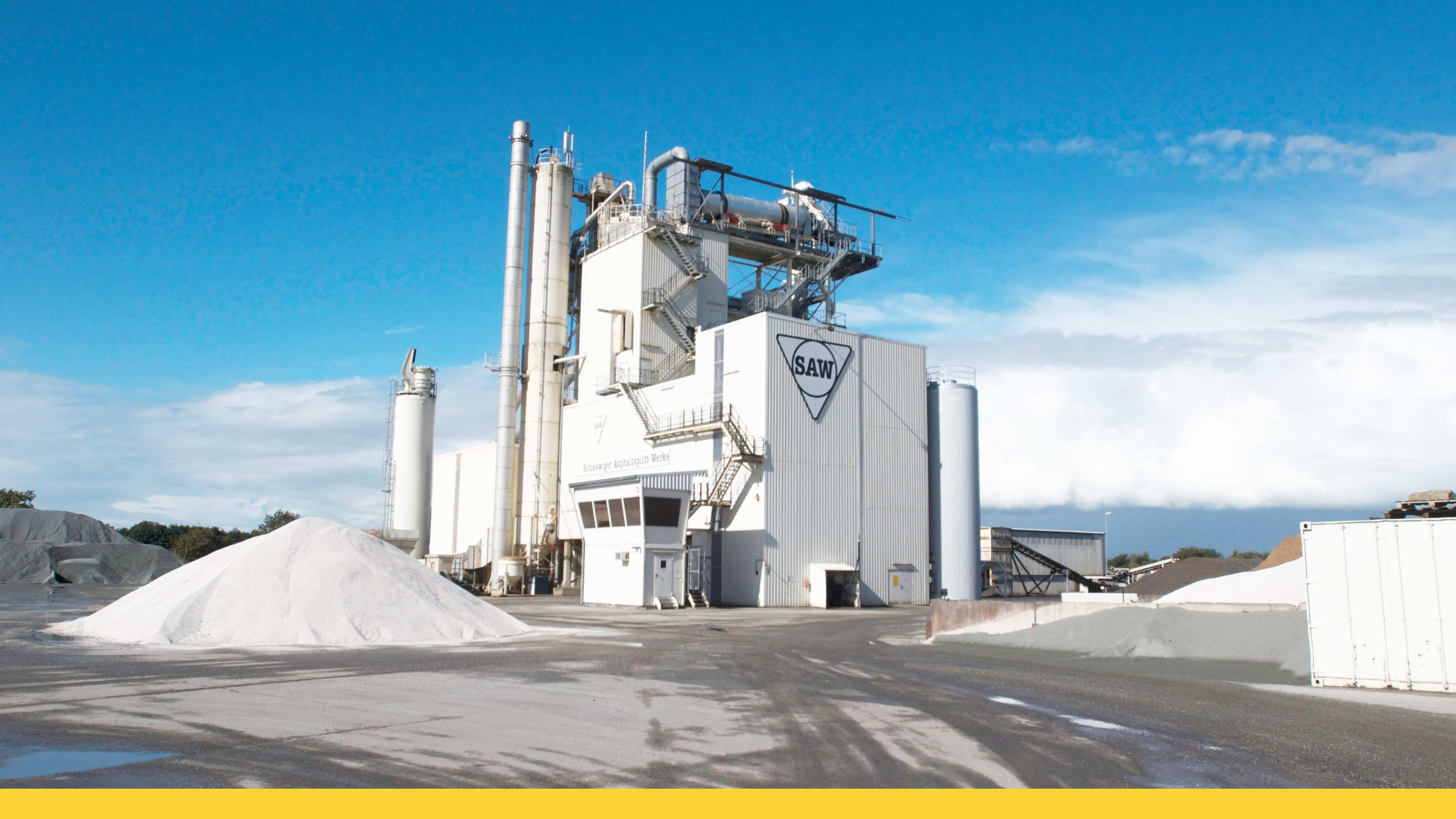Blick auf SAW Industriegebäude