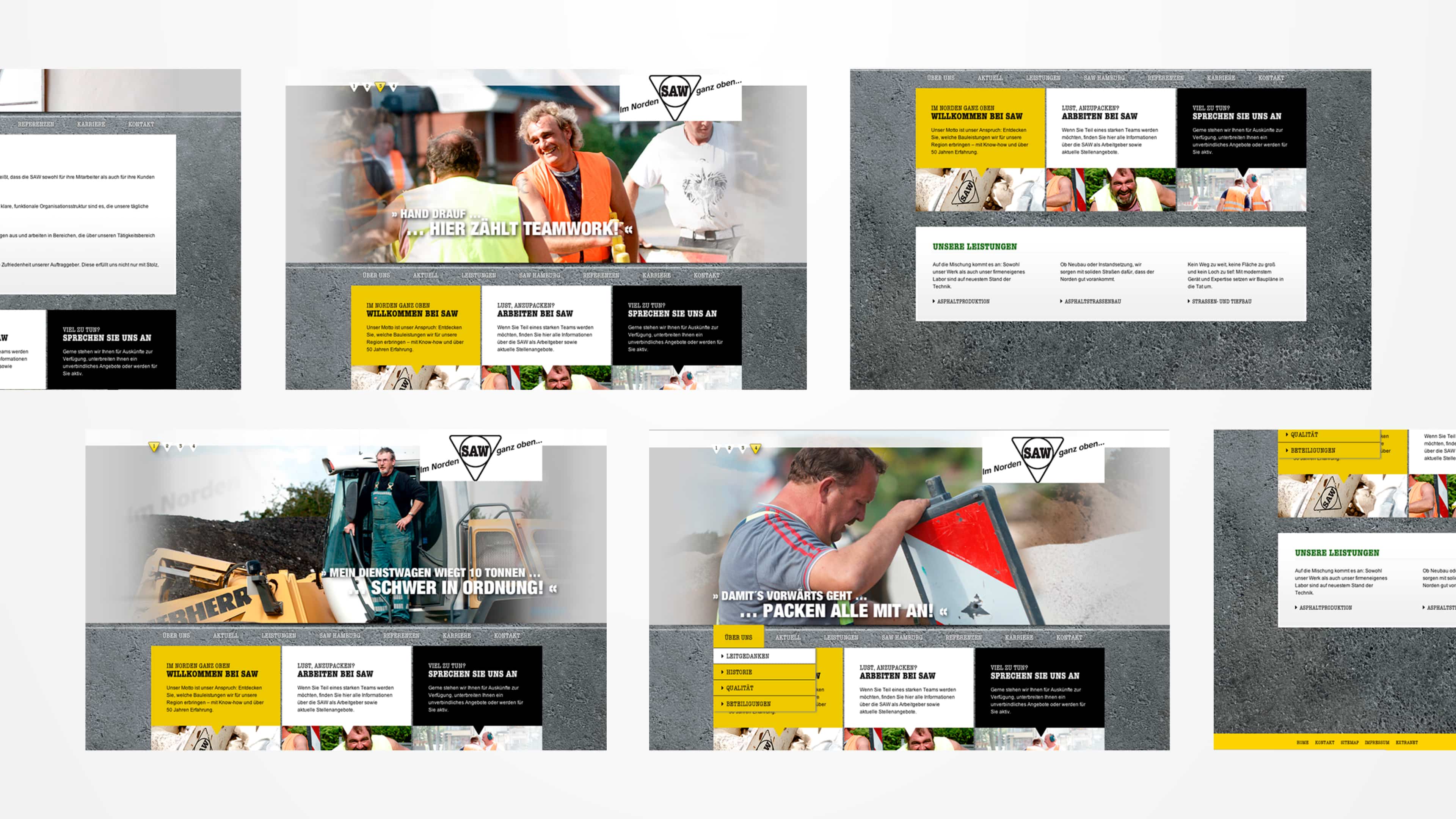 hochzwei_saw_slider_03.jpg Vier Ausschnitte der SAW Website