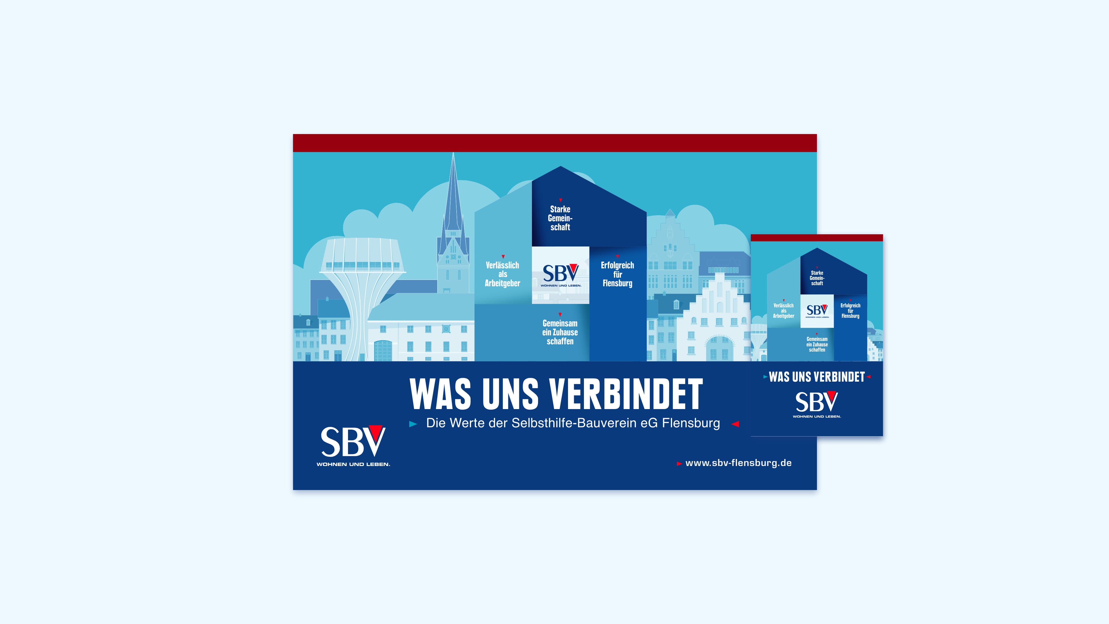 hochzwei_sbv_slider_01.jpg Blaue Panorama Illustration des Flensburger Hafens