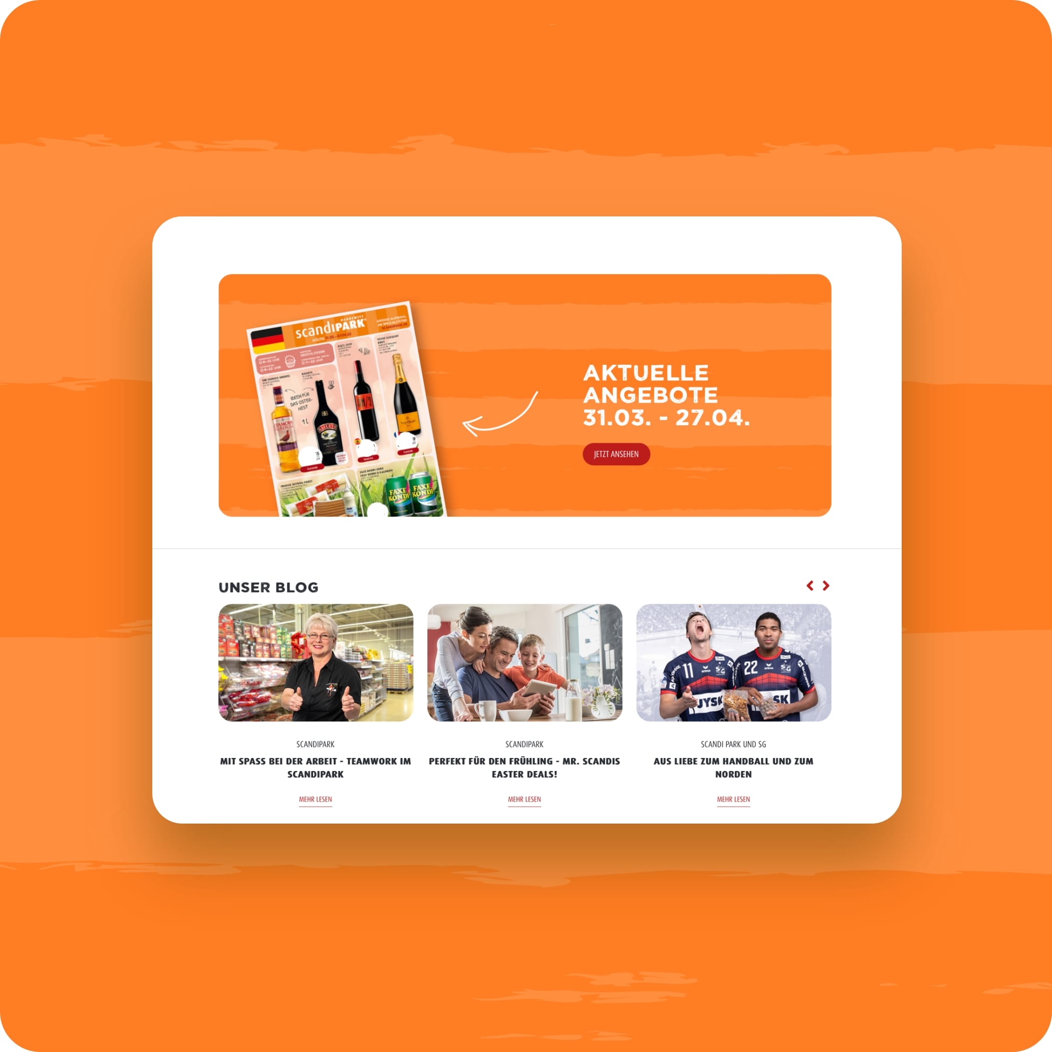 Scandipark Homepage Prospektseite