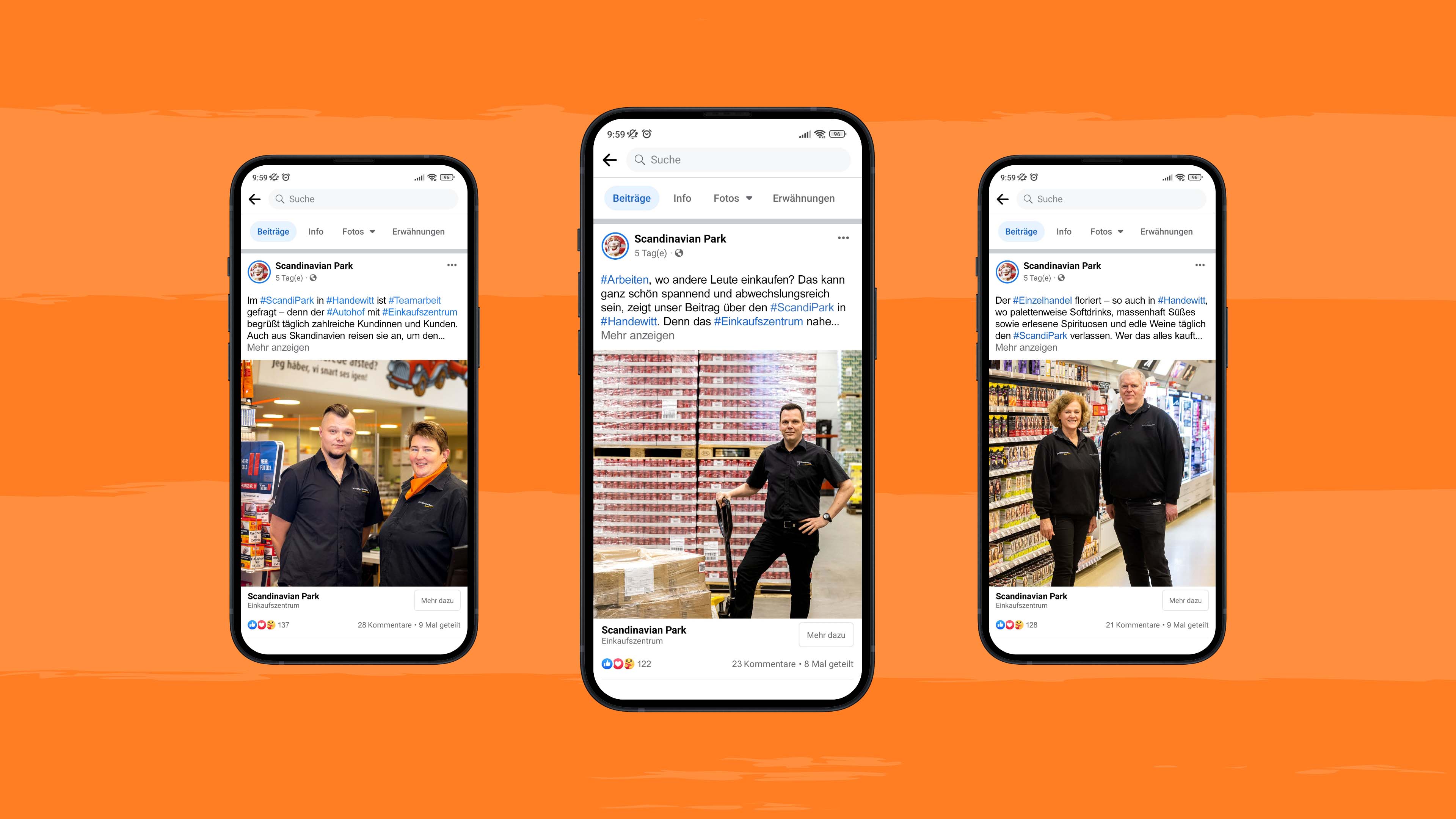 hochzwei_scan_slider_03.jpg Drei Smartphones zeigen Recruiting-Kampagne des ScandiParks auf Facebook