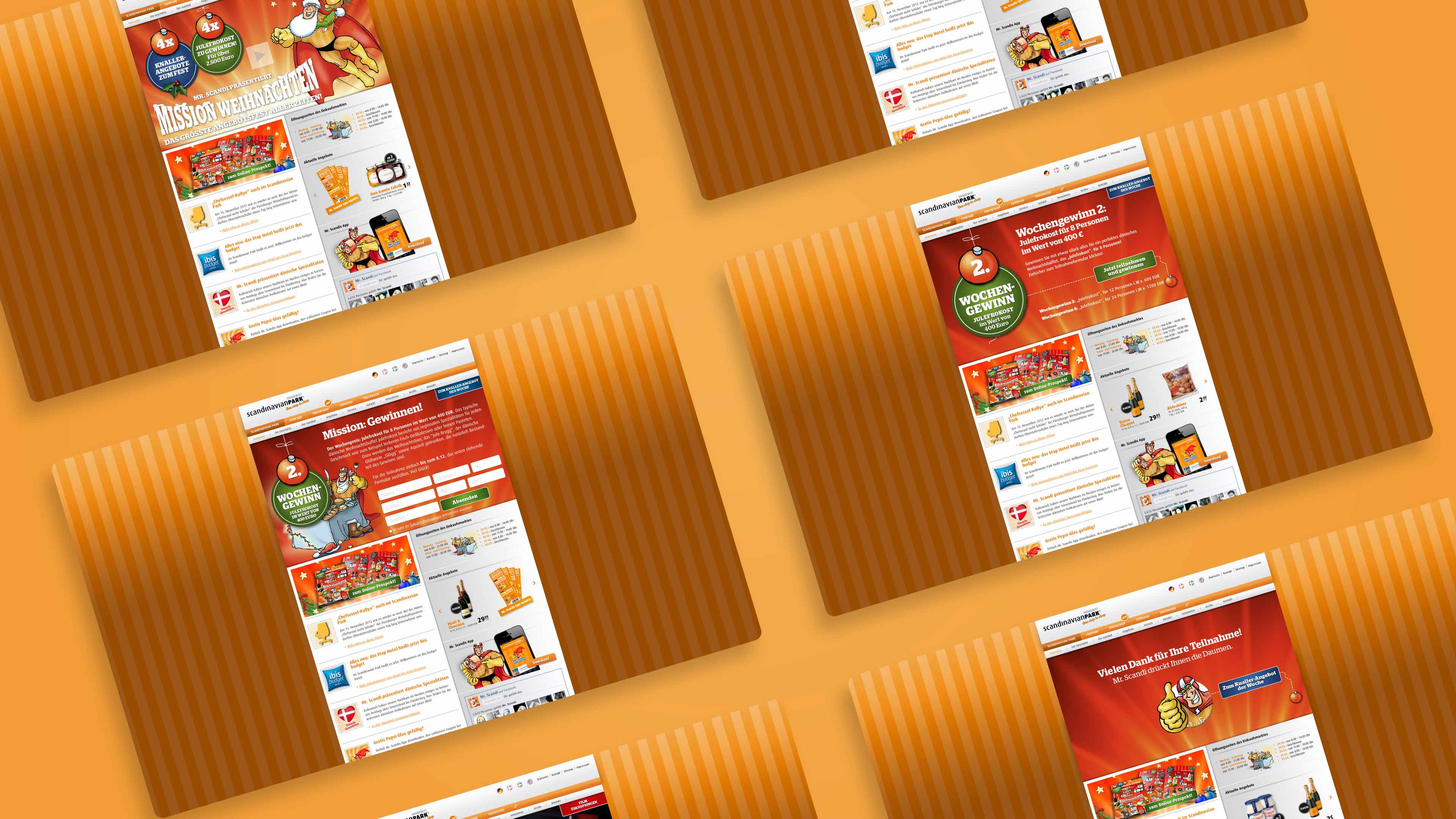 Weihnachtliche Scandipark Homepage