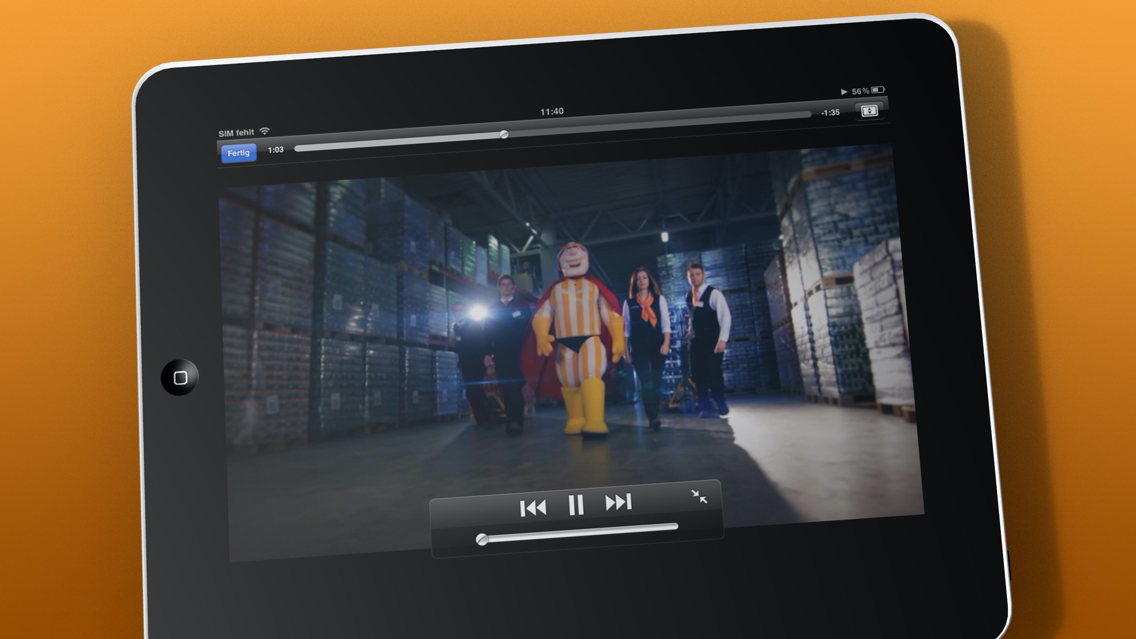 Scandipark Video auf einem Ipad
