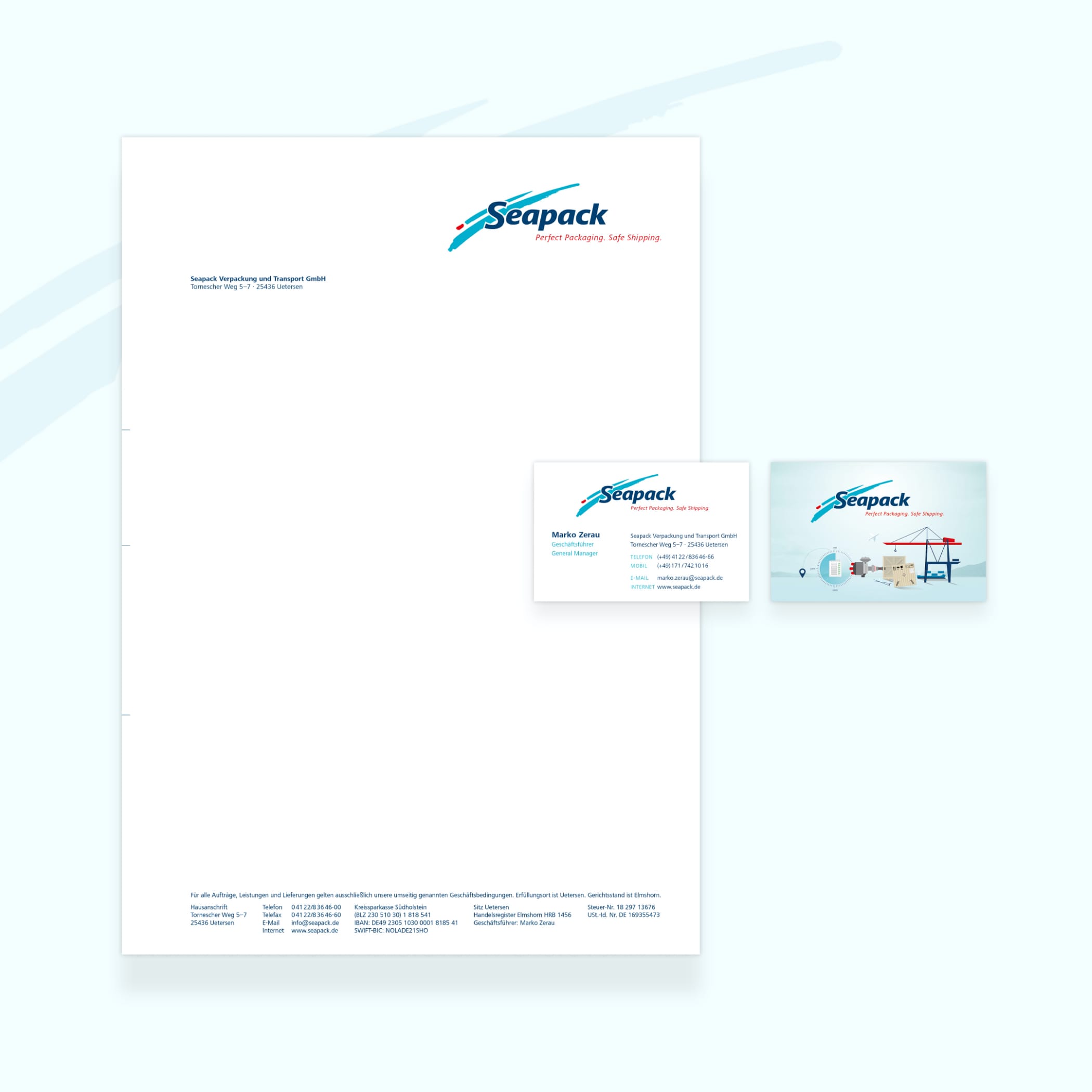 Weißes Seepack Papier mit Logo