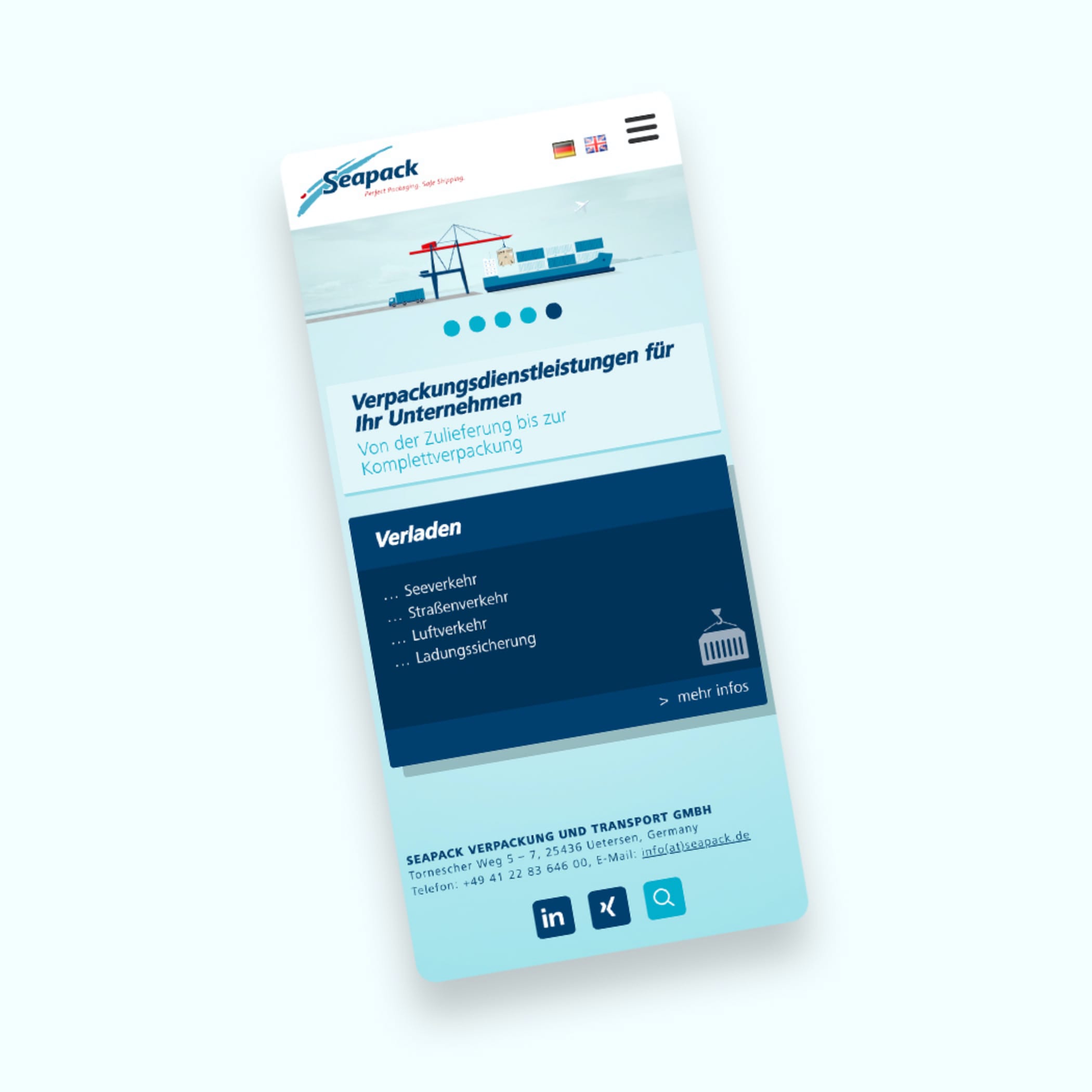 Blauer Flyer von Seepack