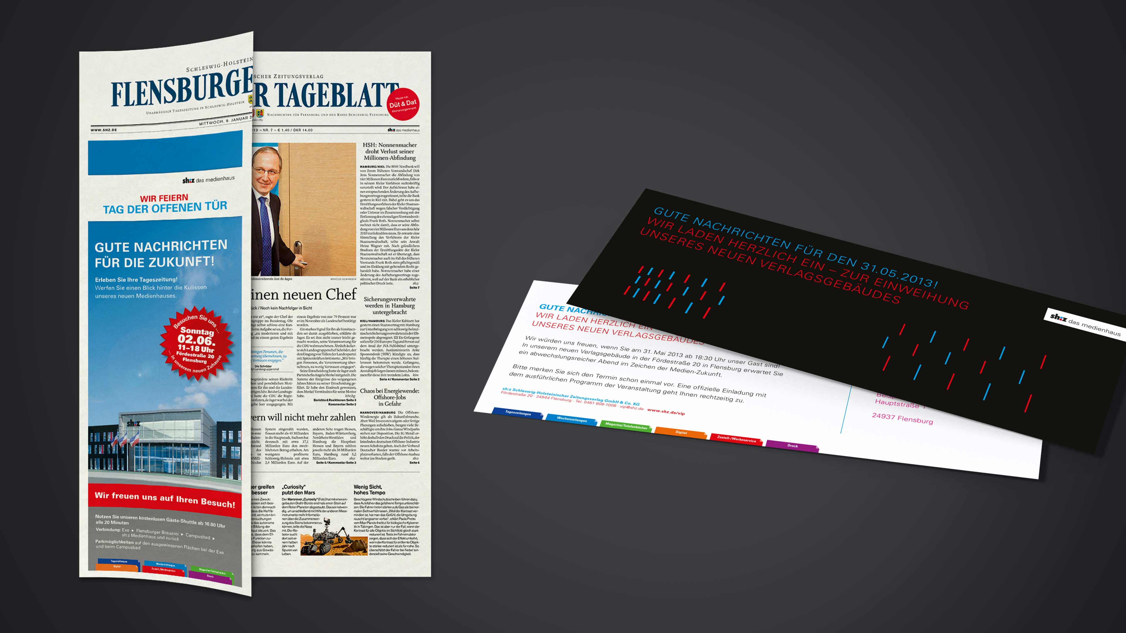 hochzwei_shz_slider_01.jpg Zeitungsausgabe des Flensburger Tageblatts