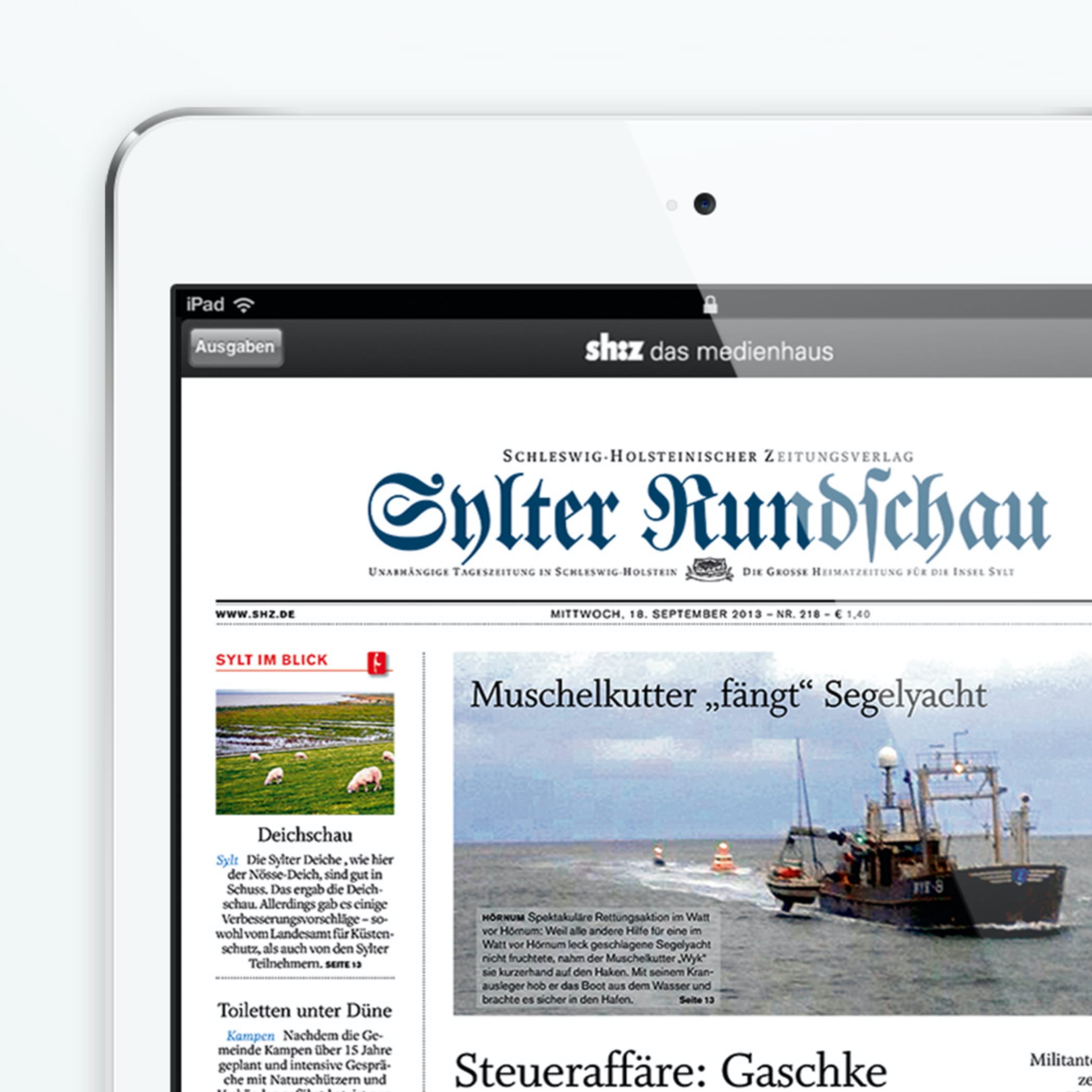 hochzwei_shz_teaser_01.jpg Digitale Ansicht der Sylter Rundschau