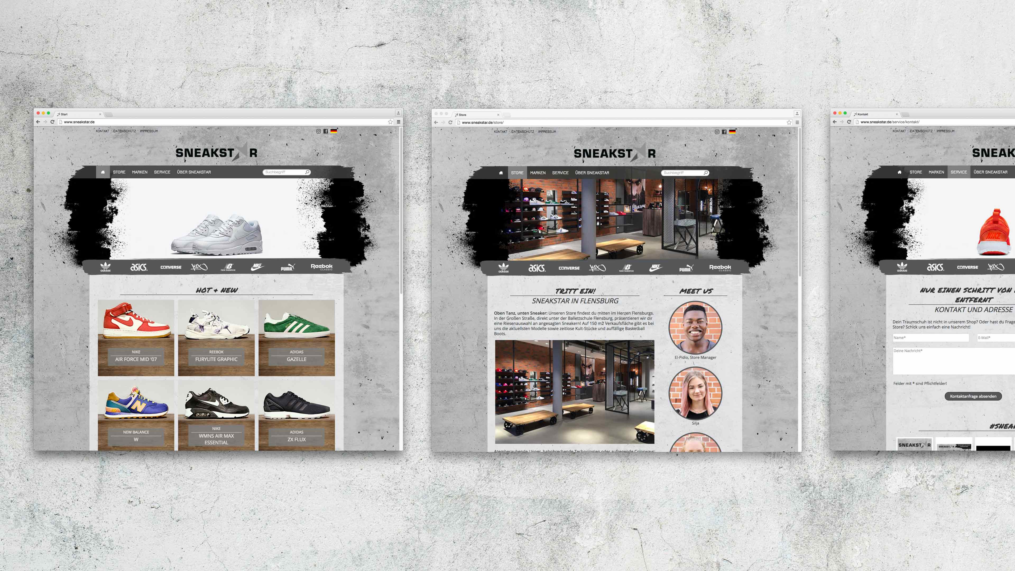 hochzwei_sneak_slider_01.jpg Drei Ausschnitte der Sneakstar Homepage