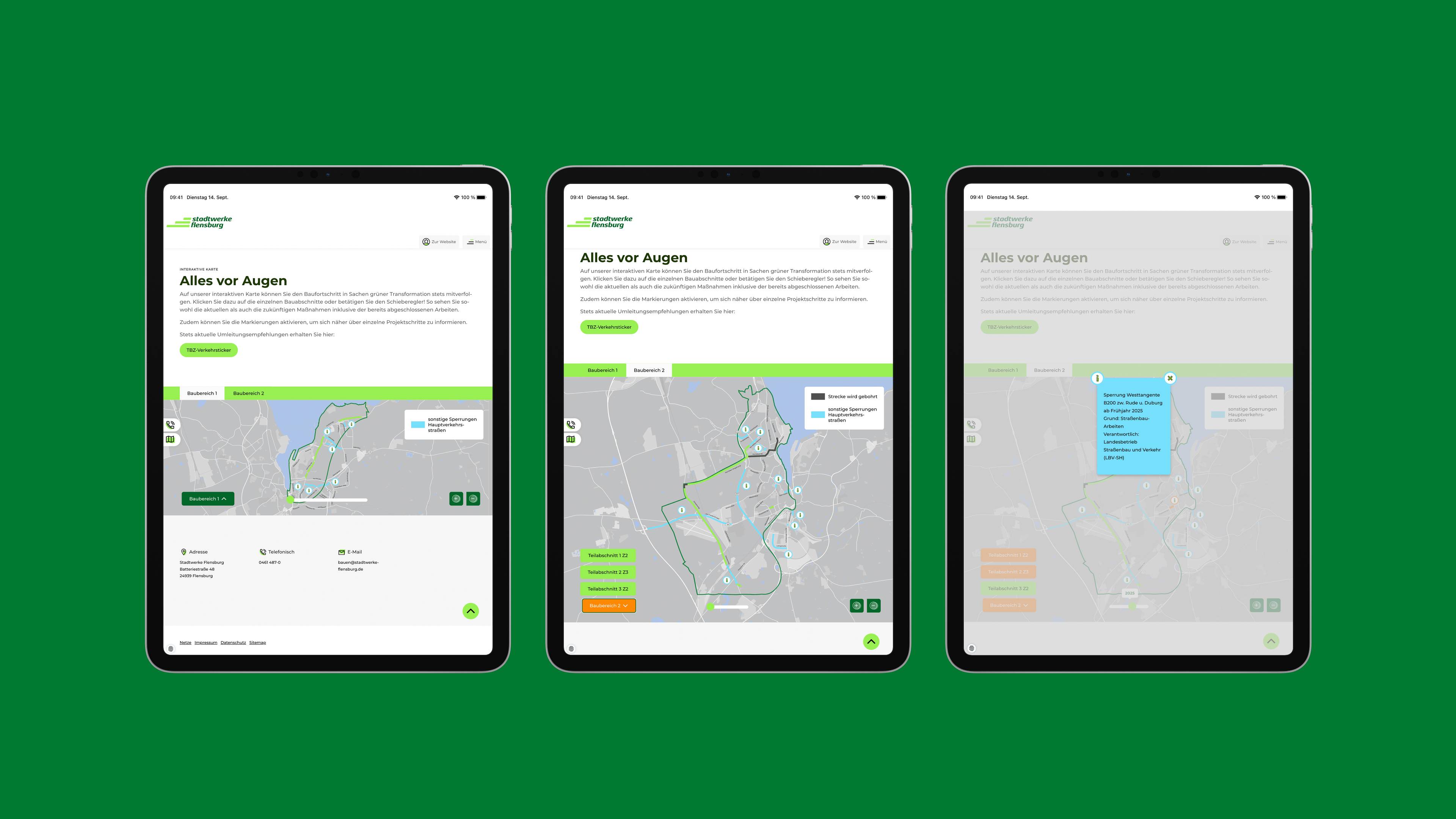 h2_stfl_bau_slider_01.jpg Drei Smartphones mit Ansichten der Baustellen Landingpage.