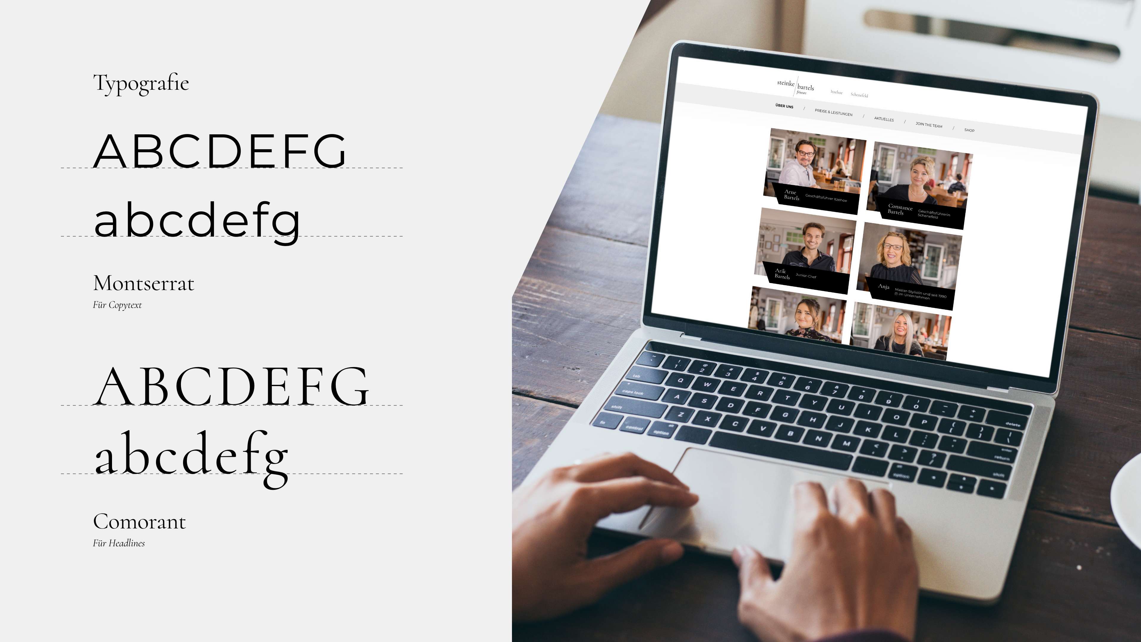 Die Typografie für die Steinke Bartels Website