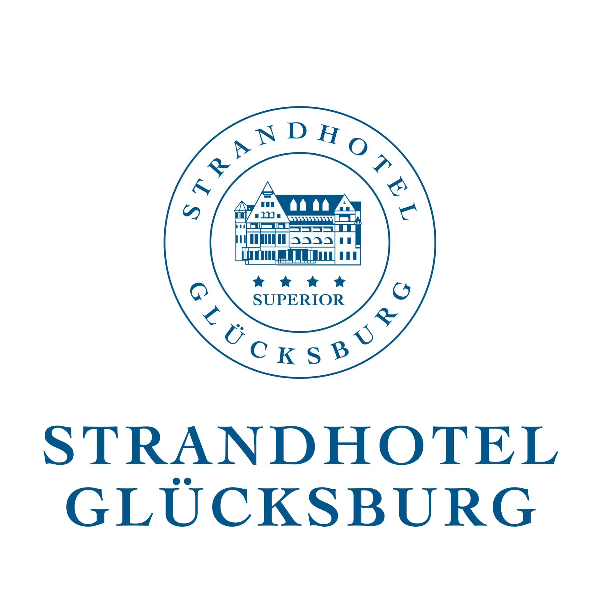 Rundes Logo von Strandhotel Glücksburg