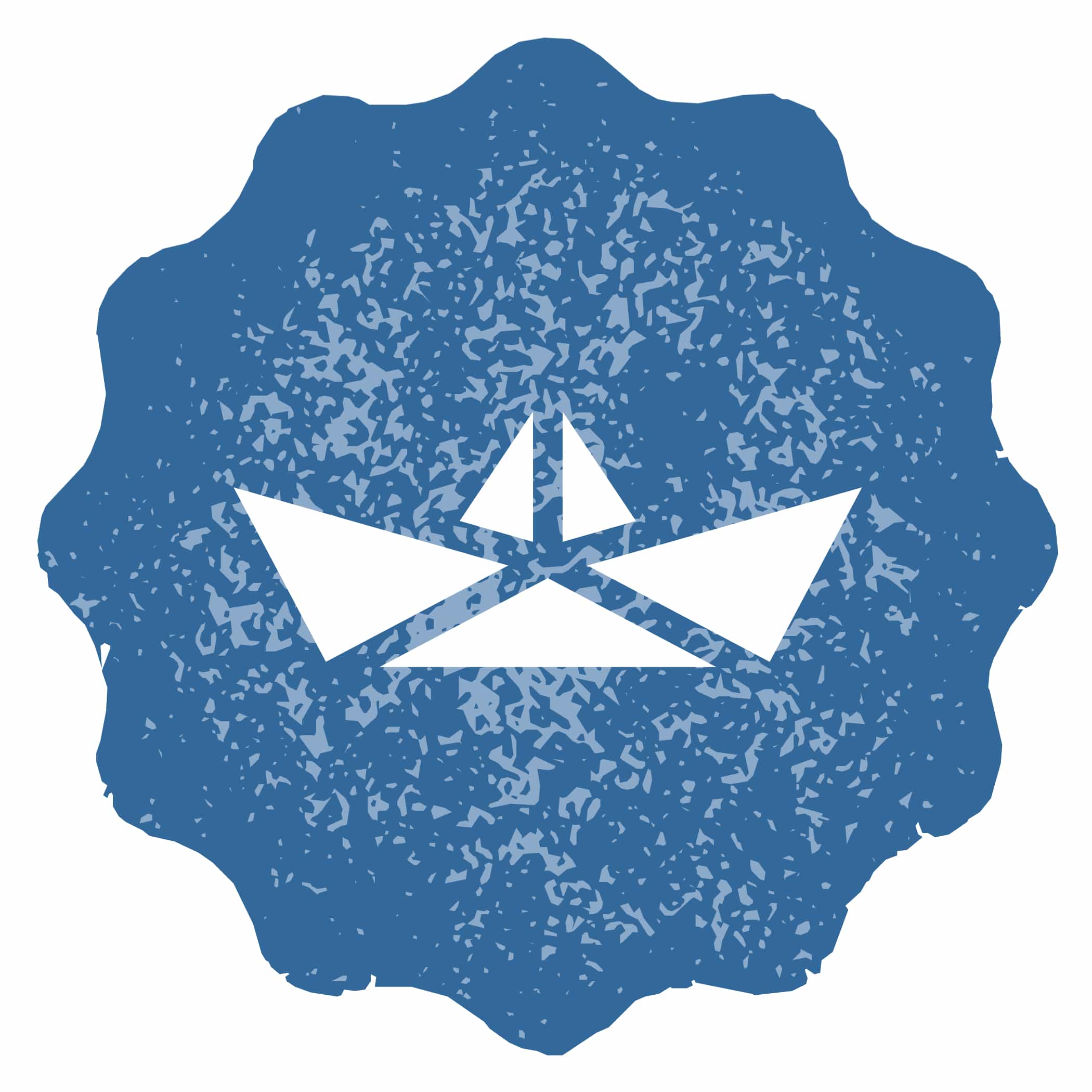 hochzwei_taff_teaser_04.jpg Illustriertes Papierboot in einem blau gewellten Kreis