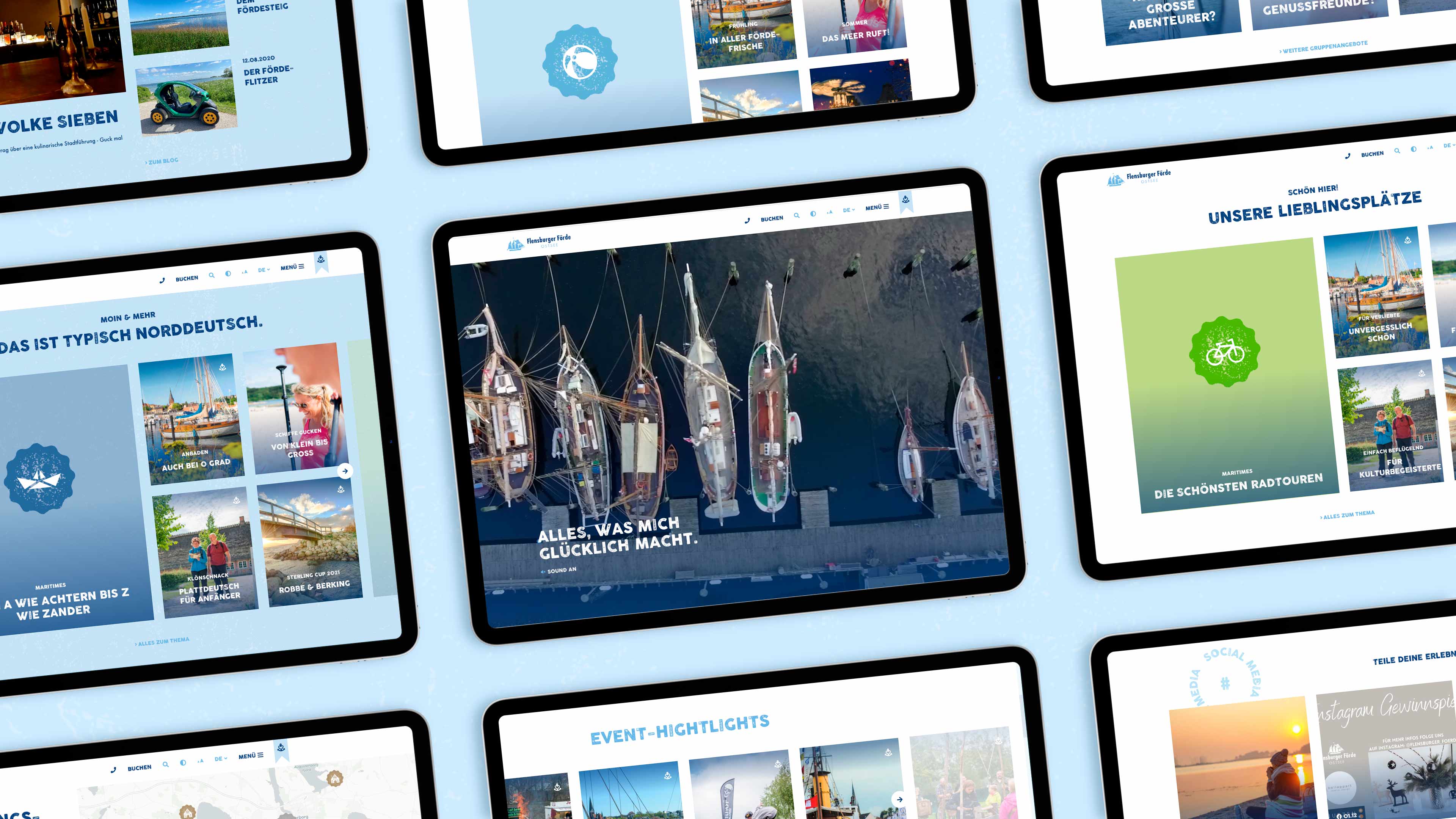 Flfj Homepage in vielen Ipadansichten