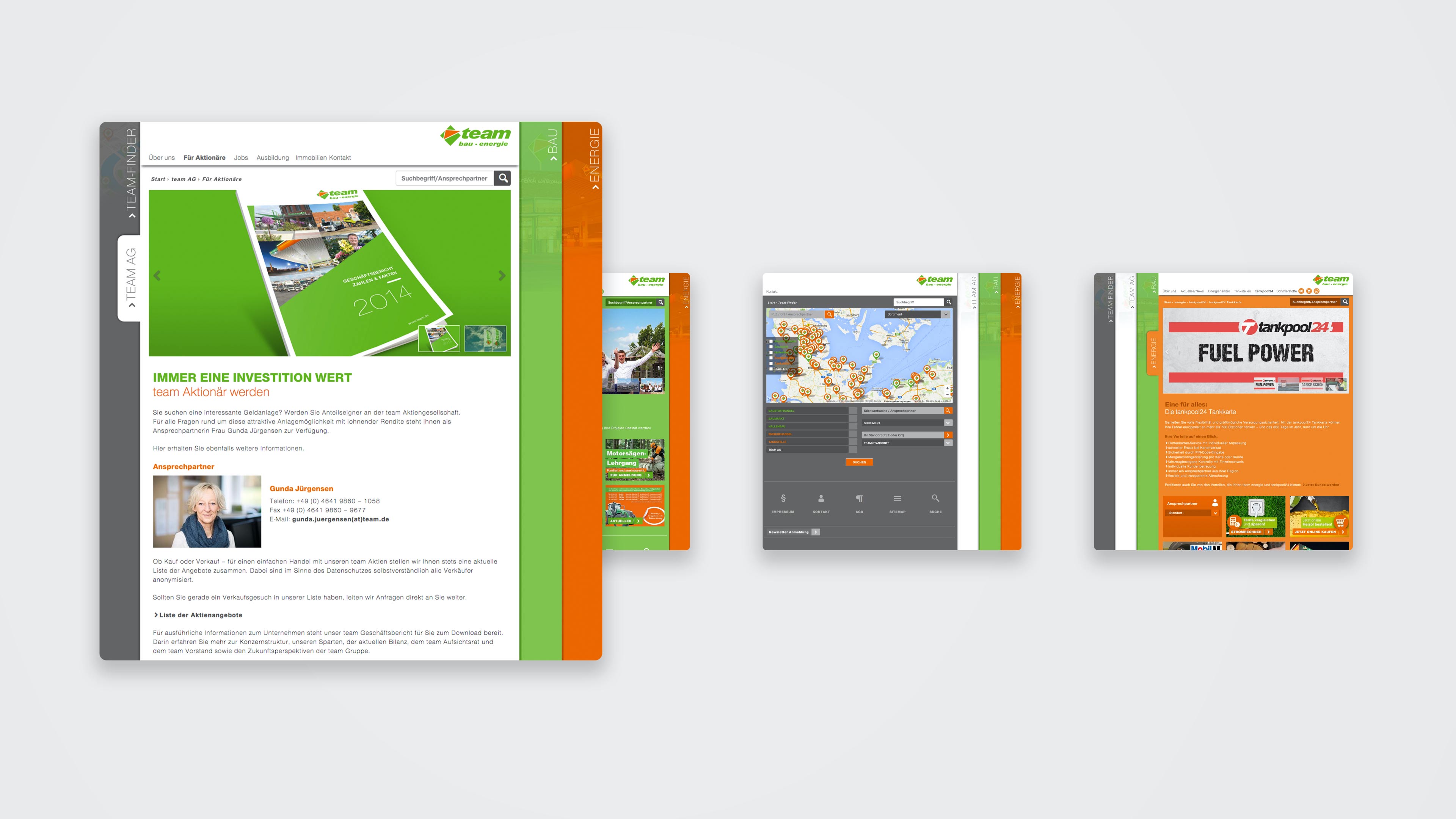 hochzwei_team_slider_01.jpg Vier Ausschnitte aus dem Frontend der Team Baucenter Internetseite