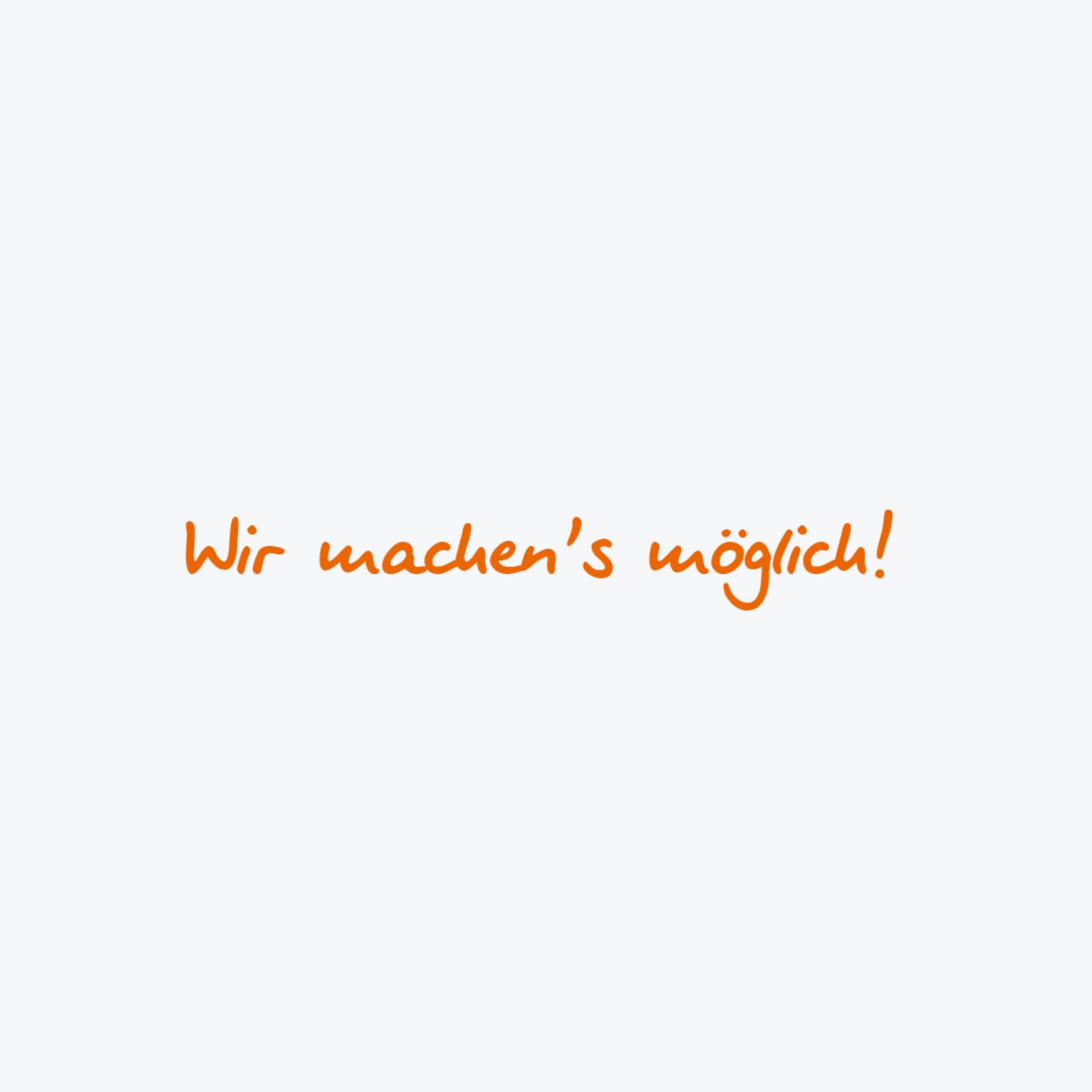 hochzwei_team_teaser_08.jpg Orangener Slogan auf weißem Hintergrund
