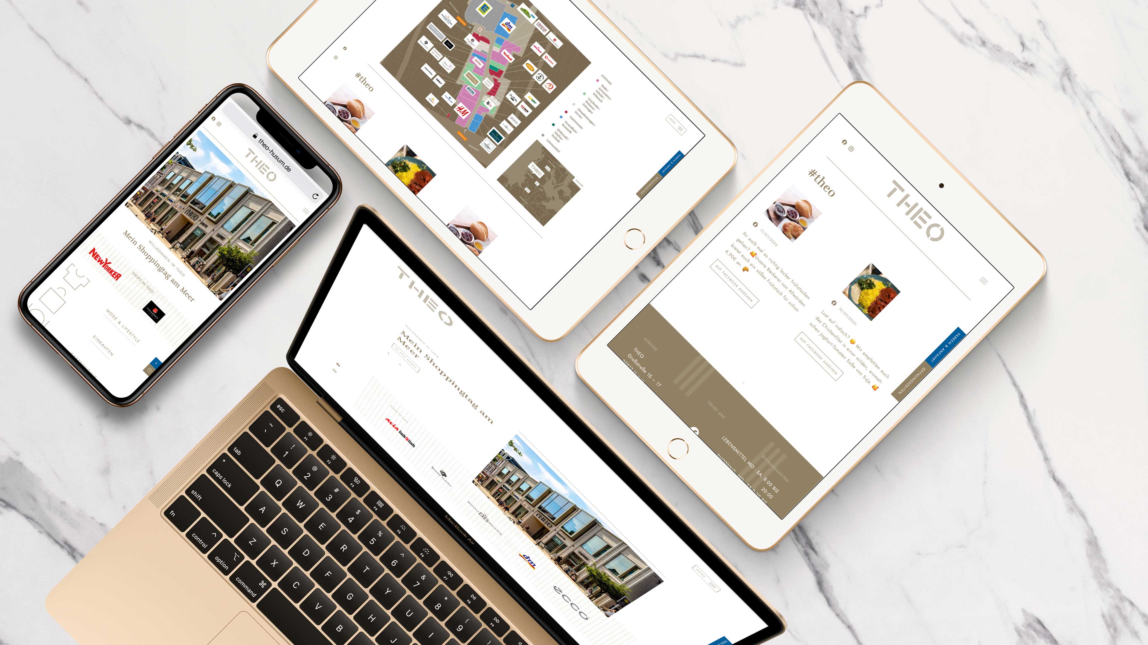 Digitale Ansichten der Theo Homepage