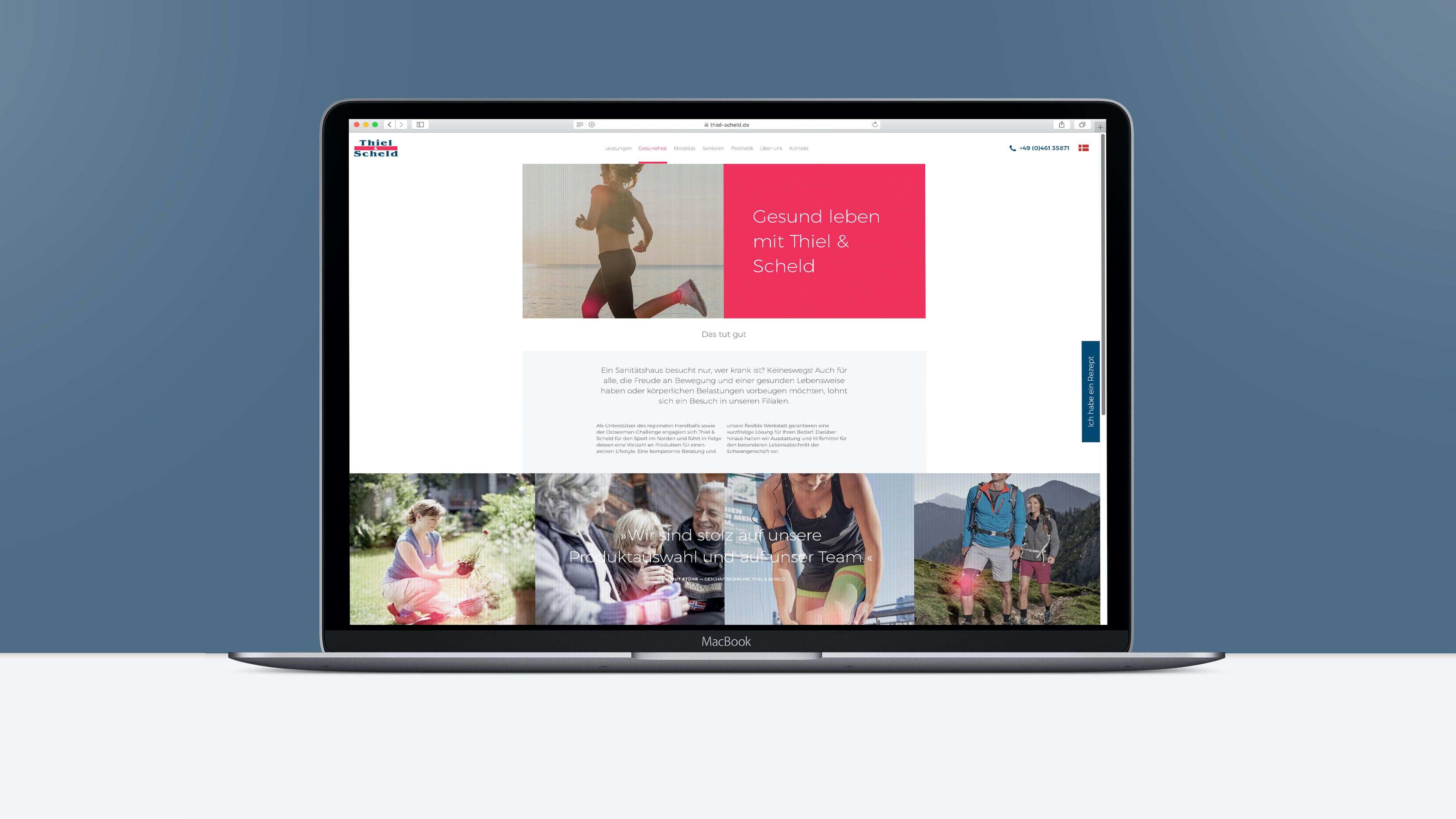 Laptopansicht von Thiel und Scheld 