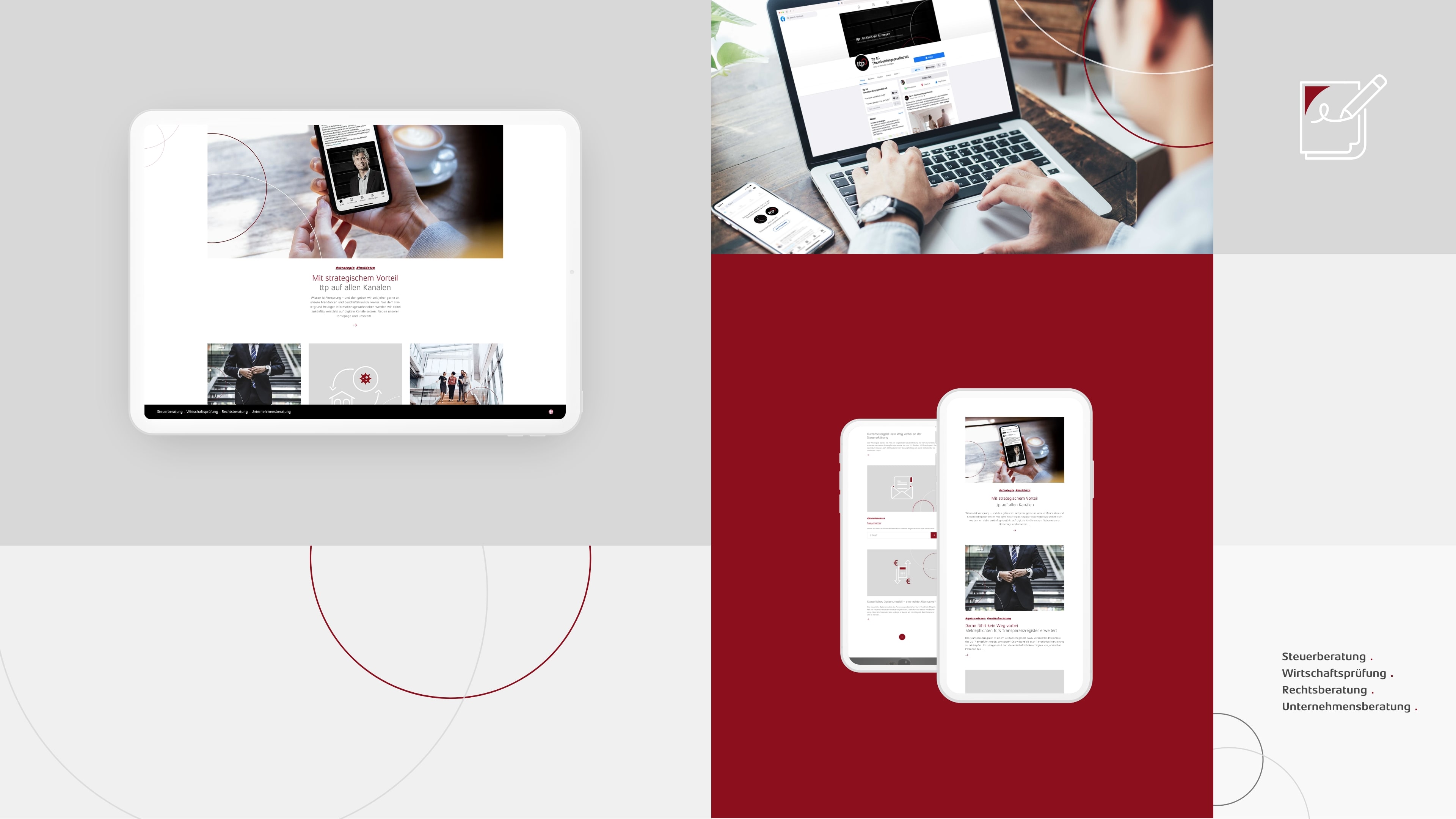 Bildercollage von ttp in rot grau