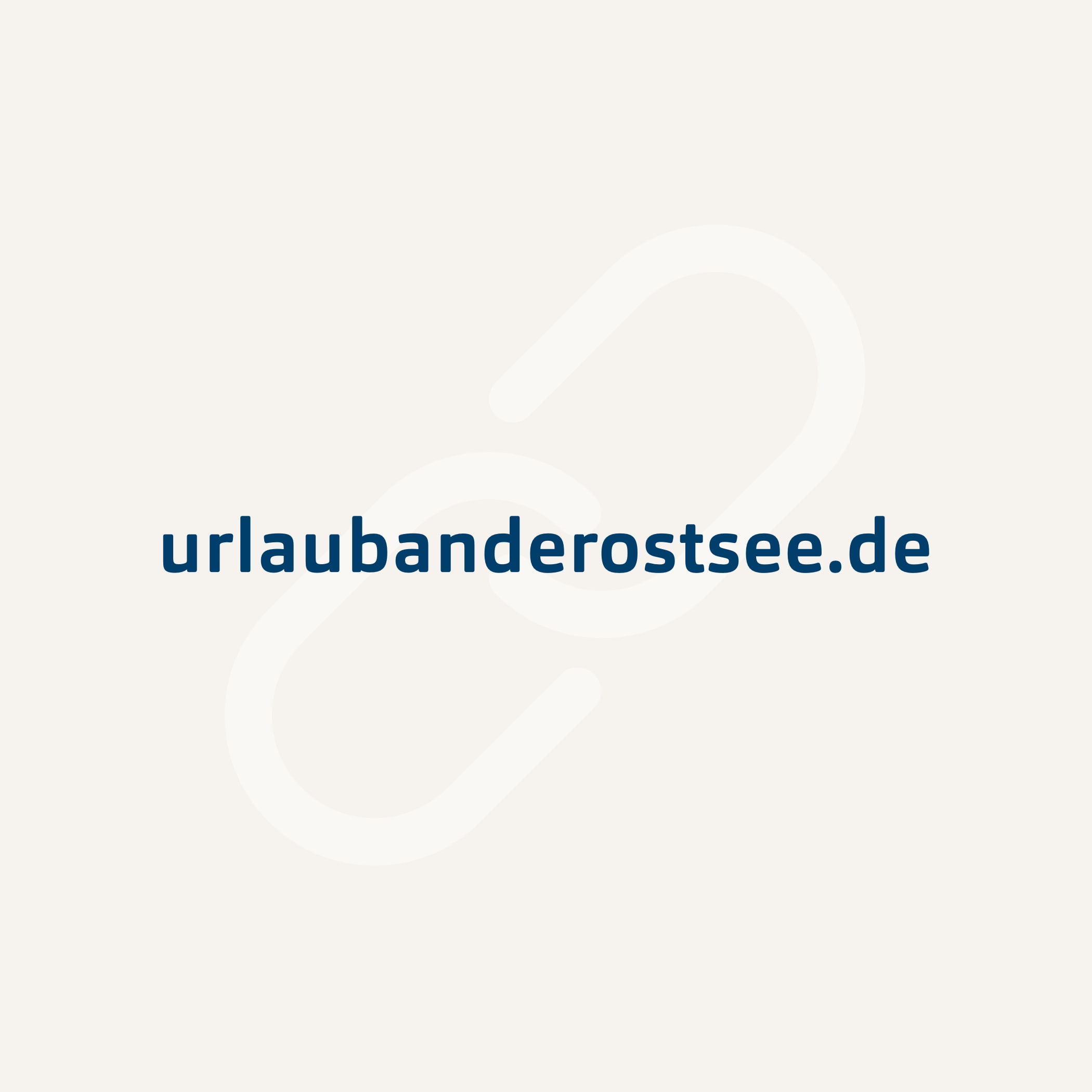 URL von urlaubanderostsee mit Kettensymbol im Hintergrund