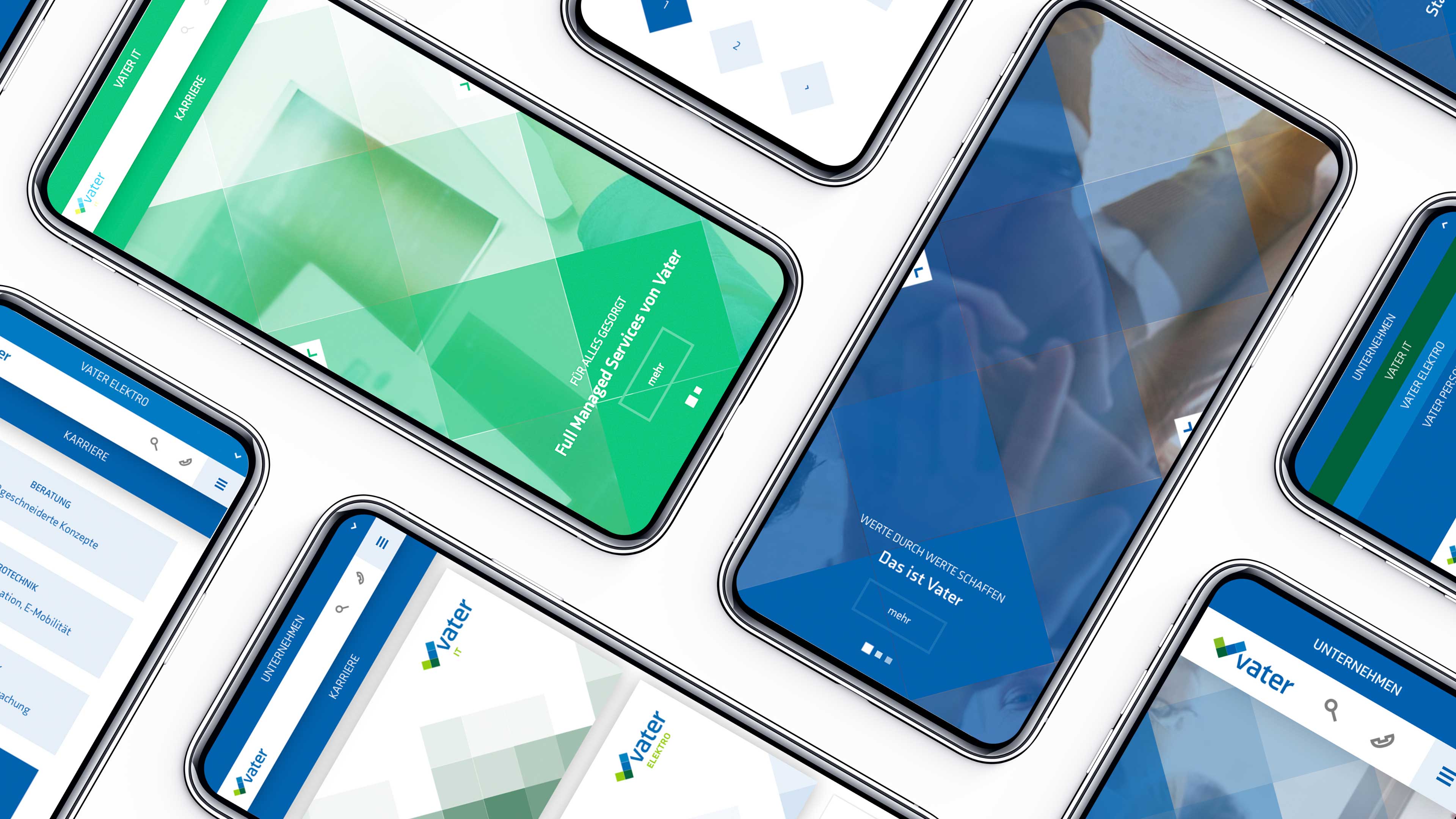 Schwarze aneinandergereihte Handys