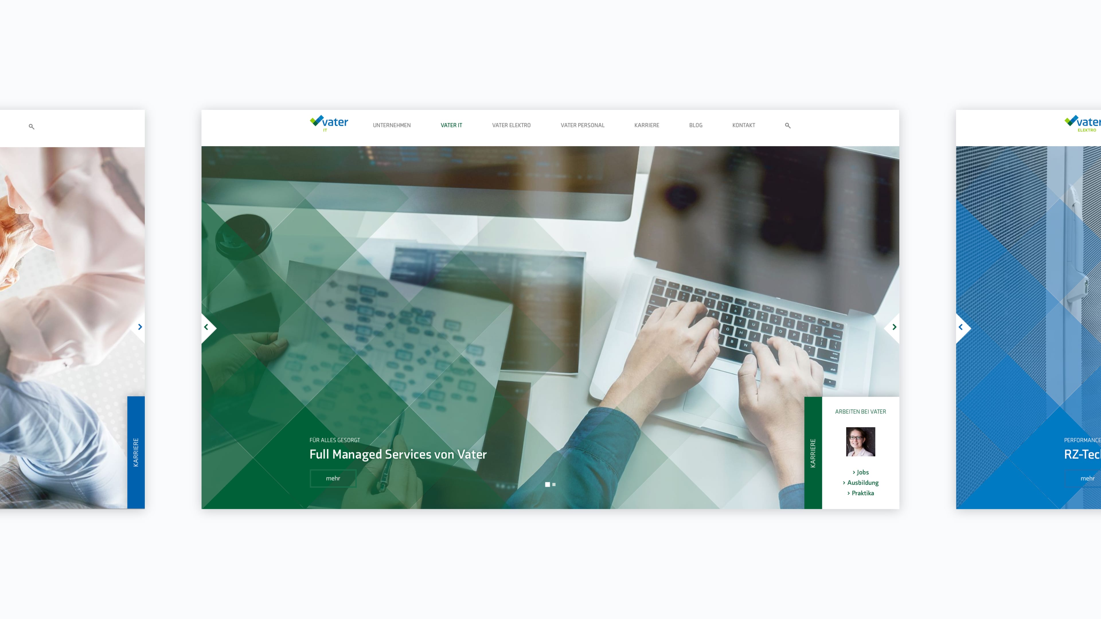 Slider der Vater Homepage