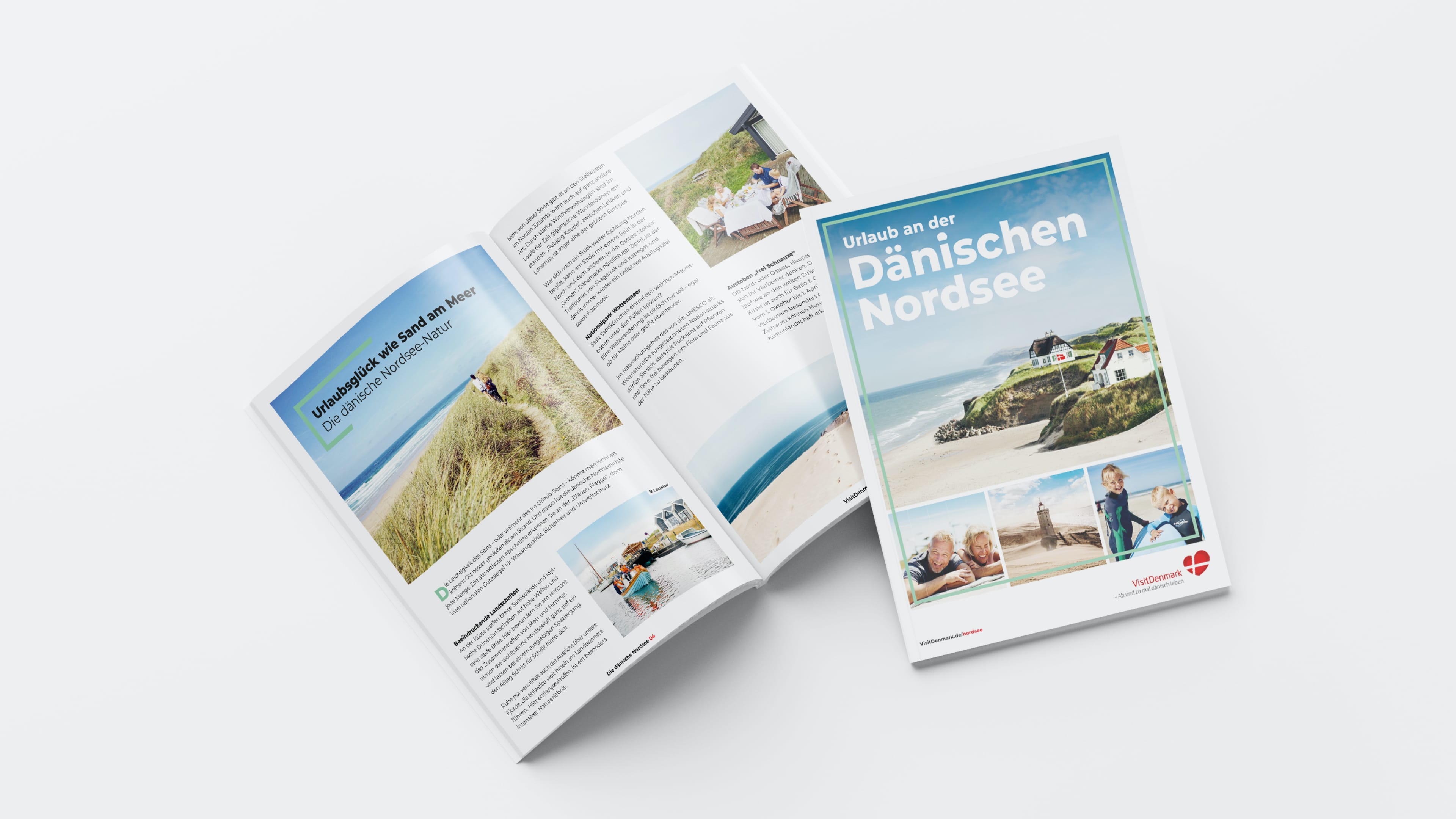 Präsentative Darstellung eines Visitdenmark Kataloges