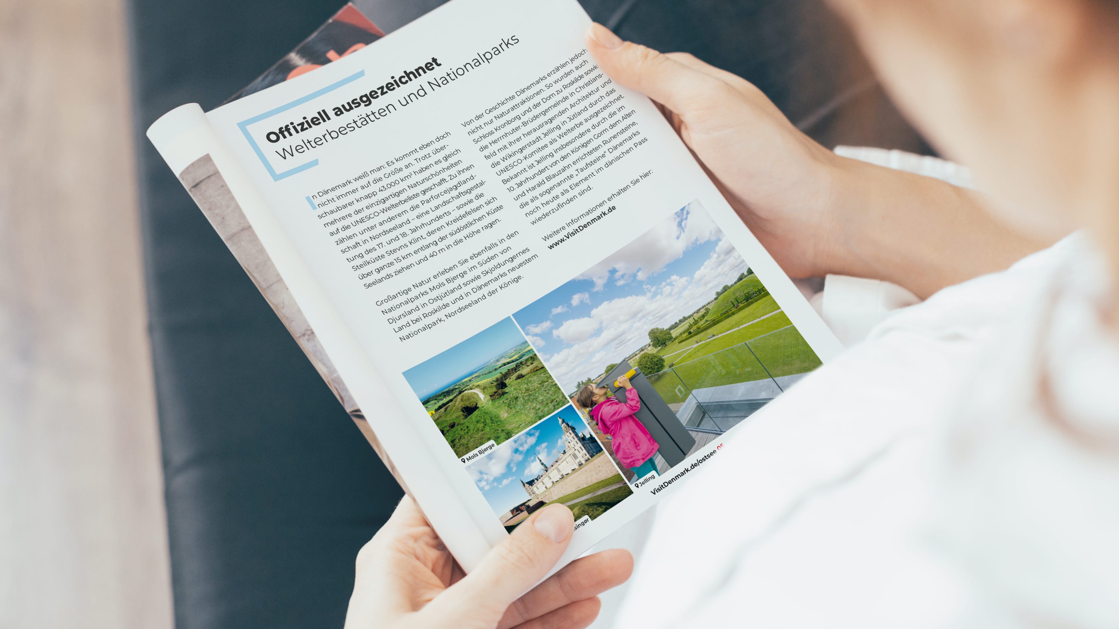 hochzwei_vide_slider_01.jpg Frau hält Visitdenmark Katalog in der Hand