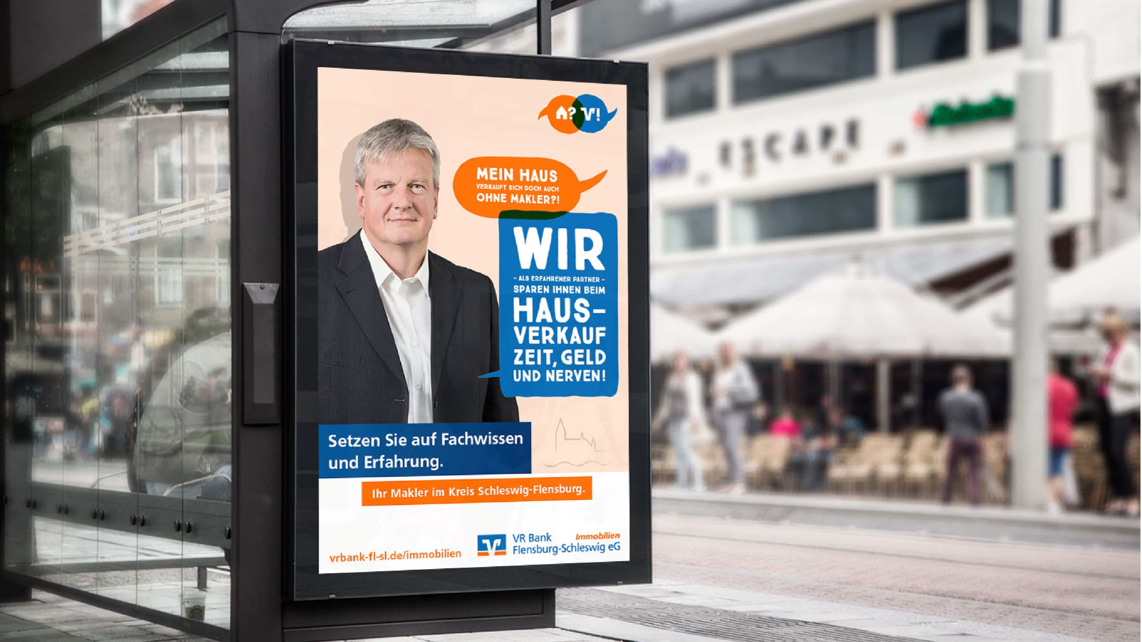 VR Werbung an Bushaltestelle