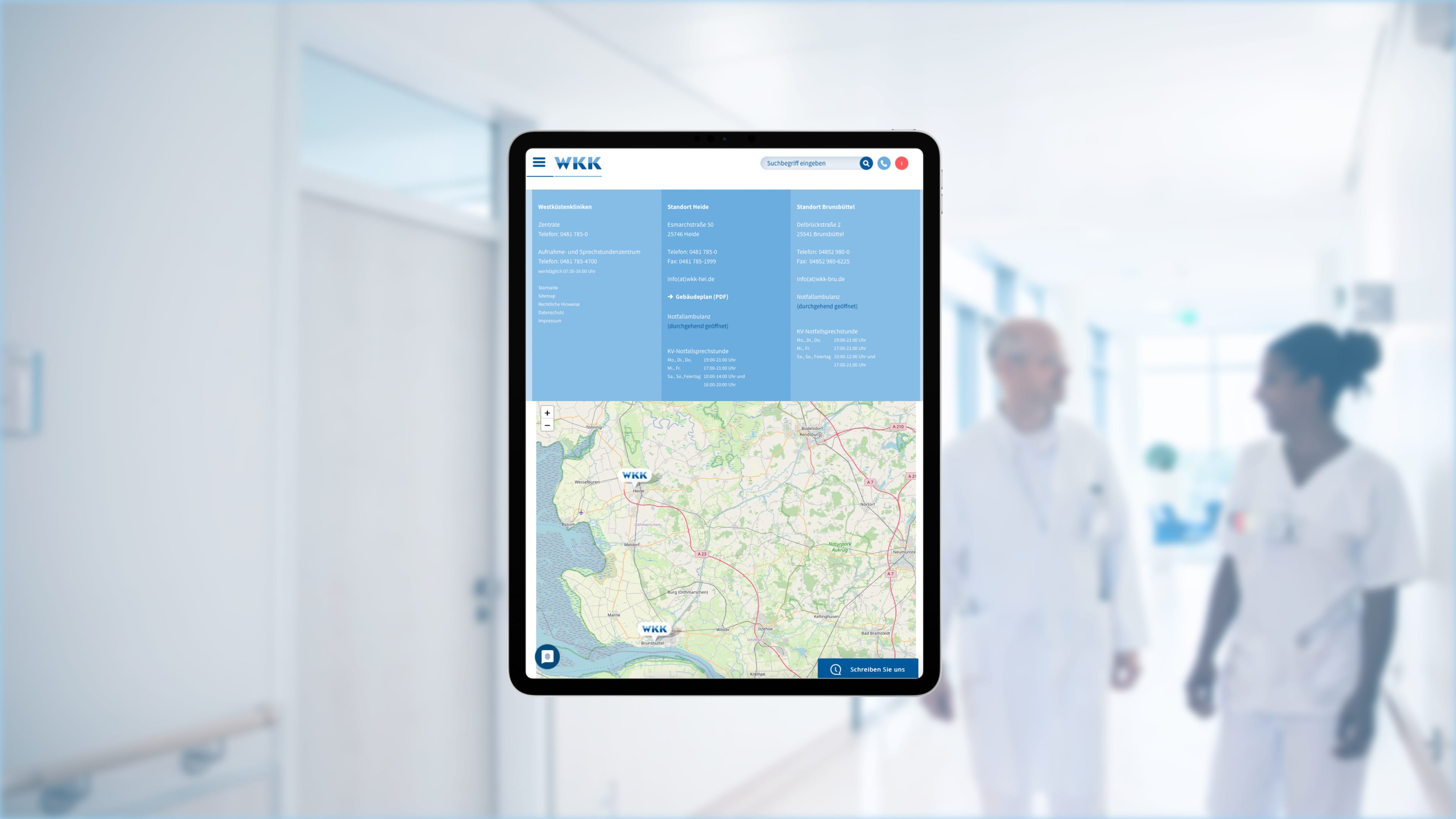 hochzwei_wkk_slider_03.jpg Zwei Krankenschwester gehen im Flur