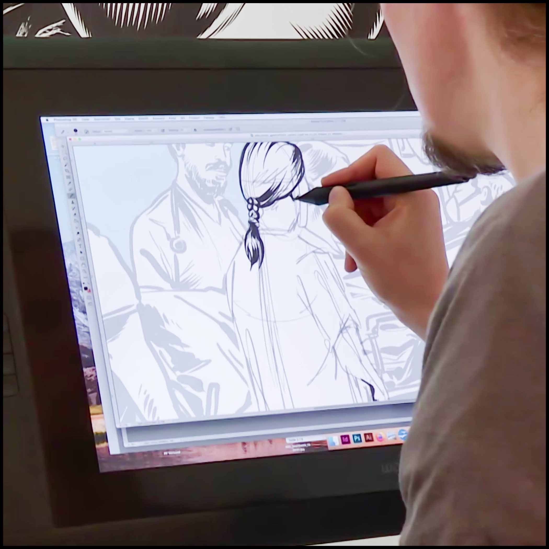 hochzwei_wkk_teaser_10.jpg Grafikdesigner skizziert einen Comic