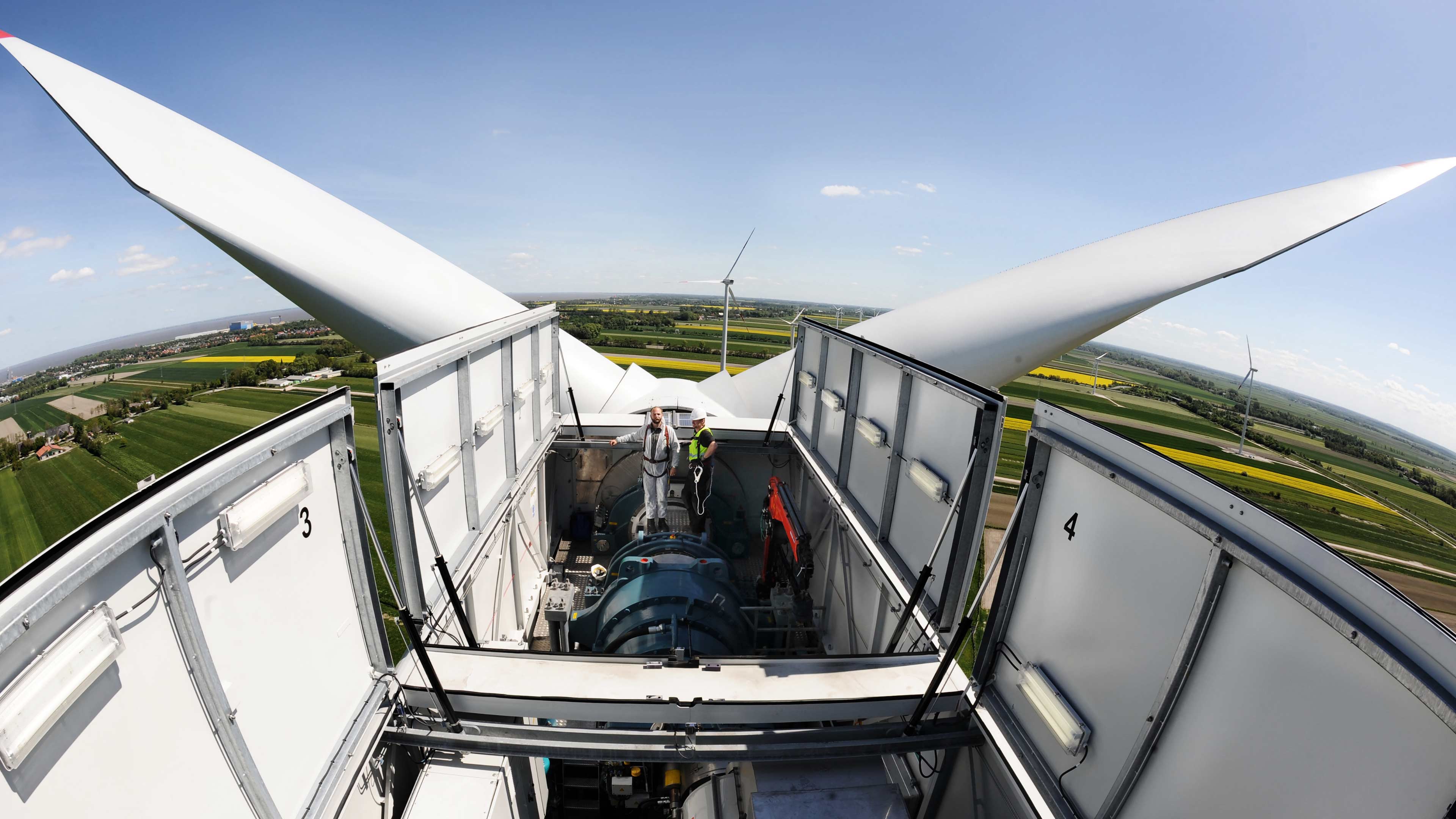 Blick von einem Windrad