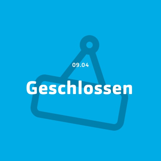 Kleine Auszeit Blaue Kachel für Hochzwei geschlossen