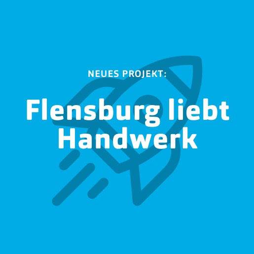 Ärmel hoch²: Flensburg liebt Handwerk Blaue Kachel für Neukunde Flensburg liebt Handwerk