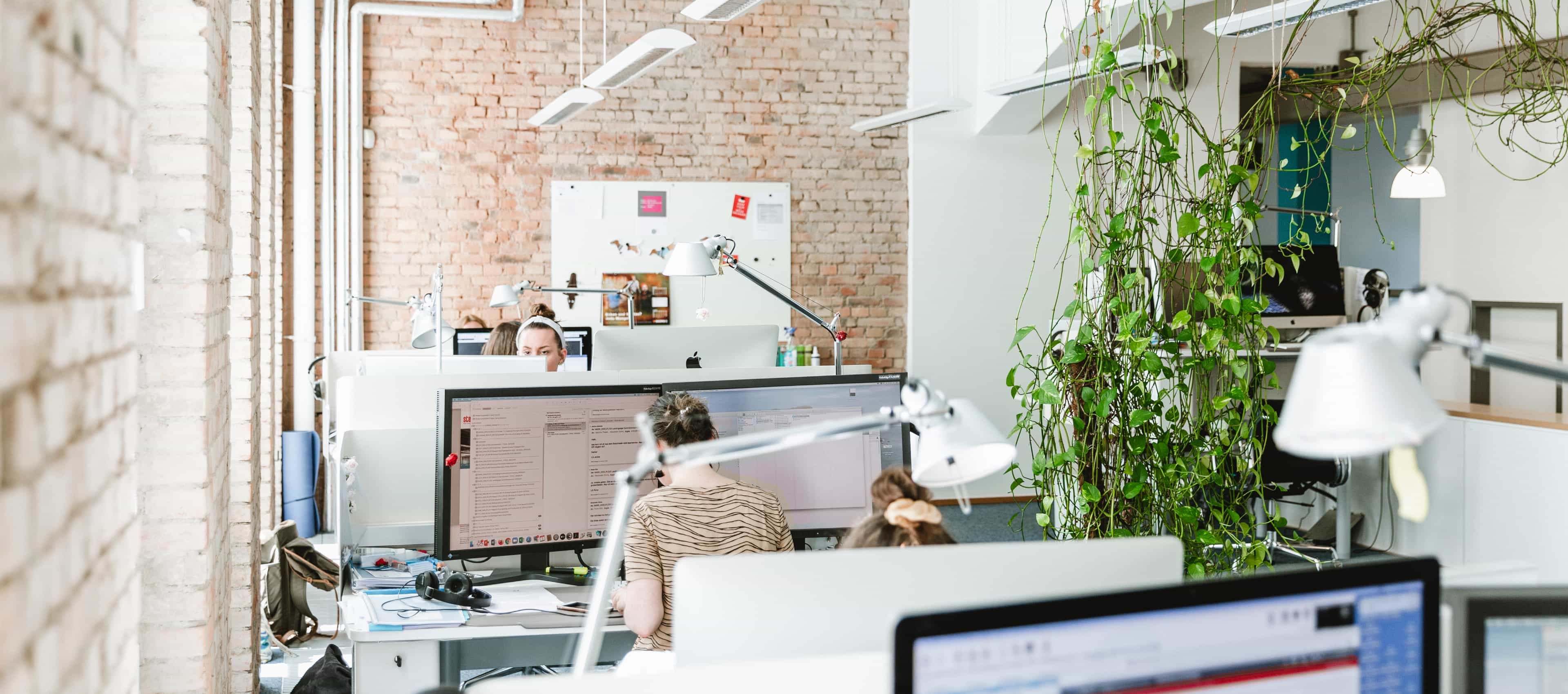 Blick auf Büro in der Agentur