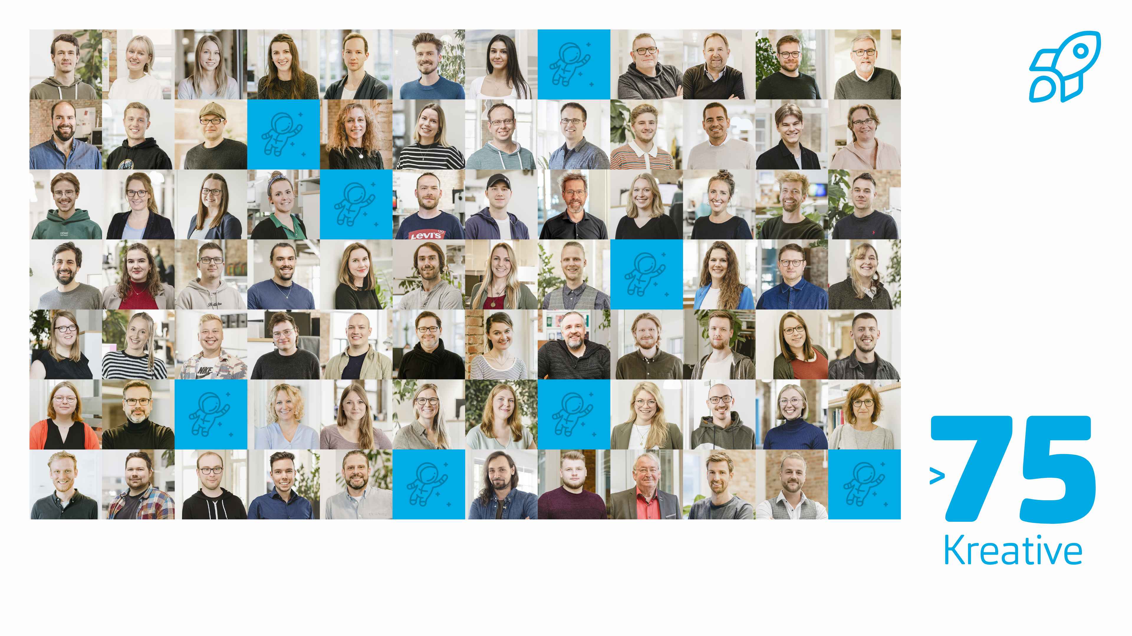Alle Mitarbeitenden der HOCHZWEI-Gruppe: > 75 Kreative
