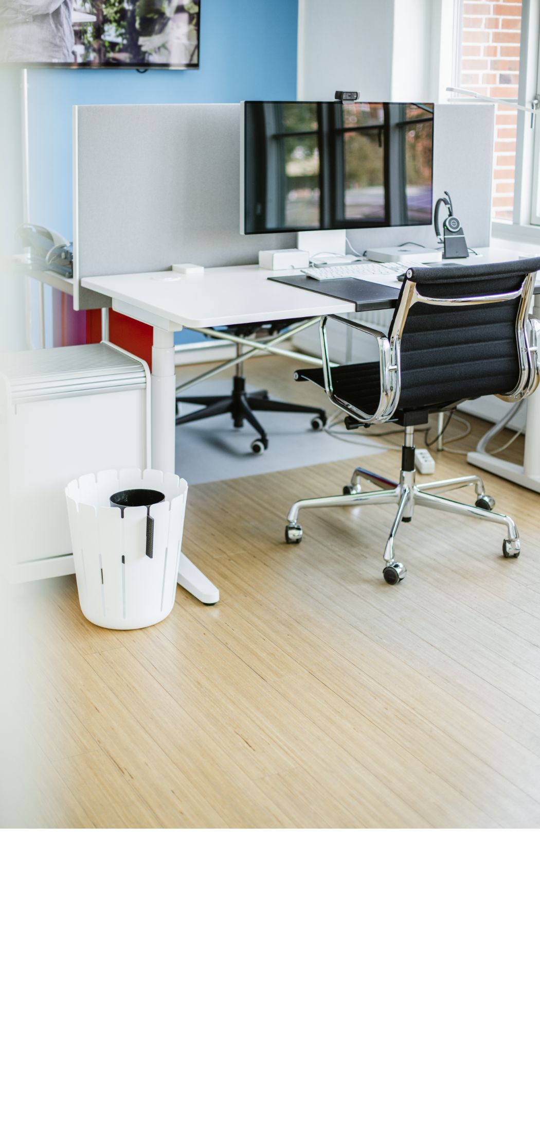 Neu eingerichteter Arbeitsplatz