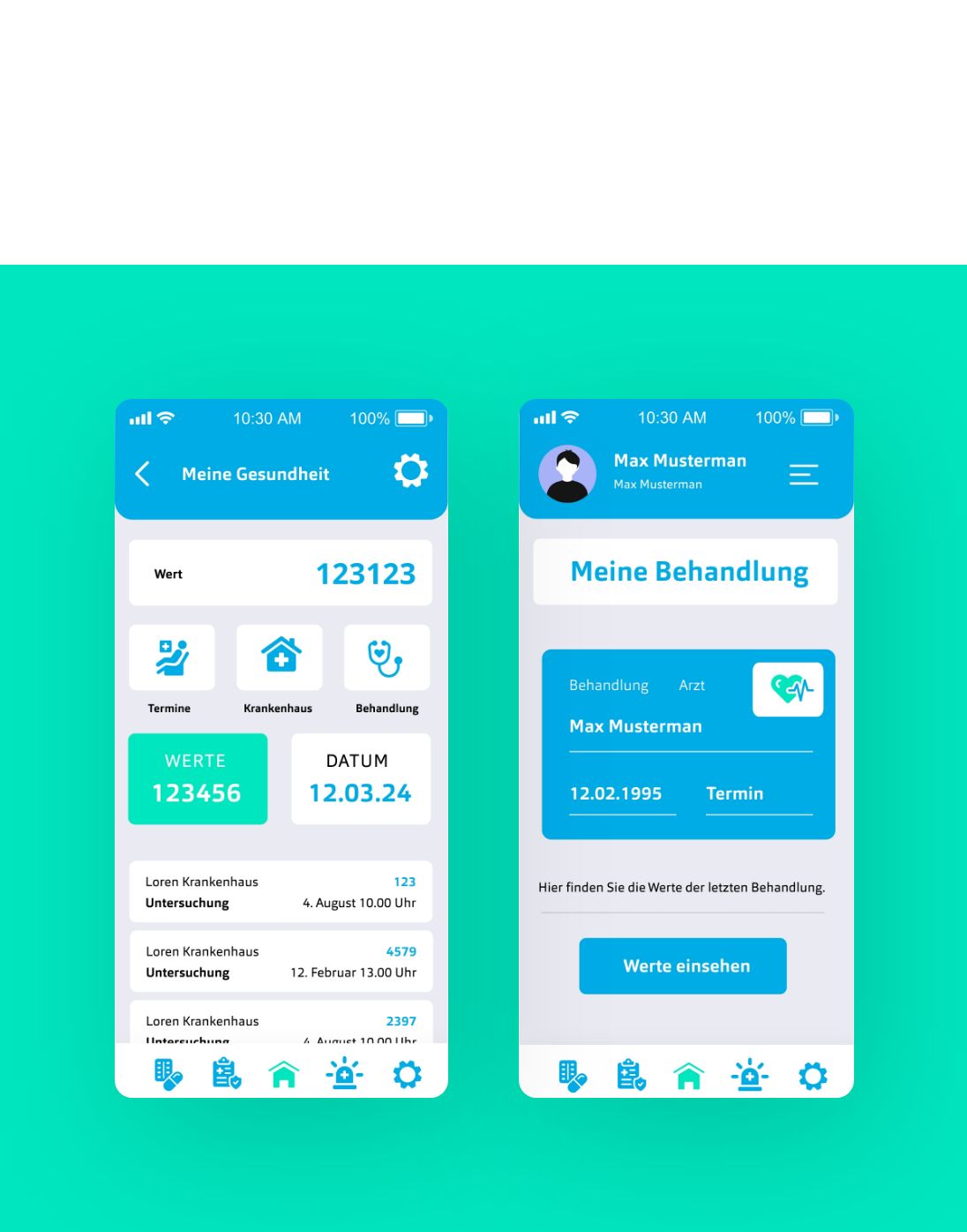 h2_Einblicke_KHZG_teaser_01.jpg Das neue Patientenportal nach KGZG in der mobilen Ansicht.