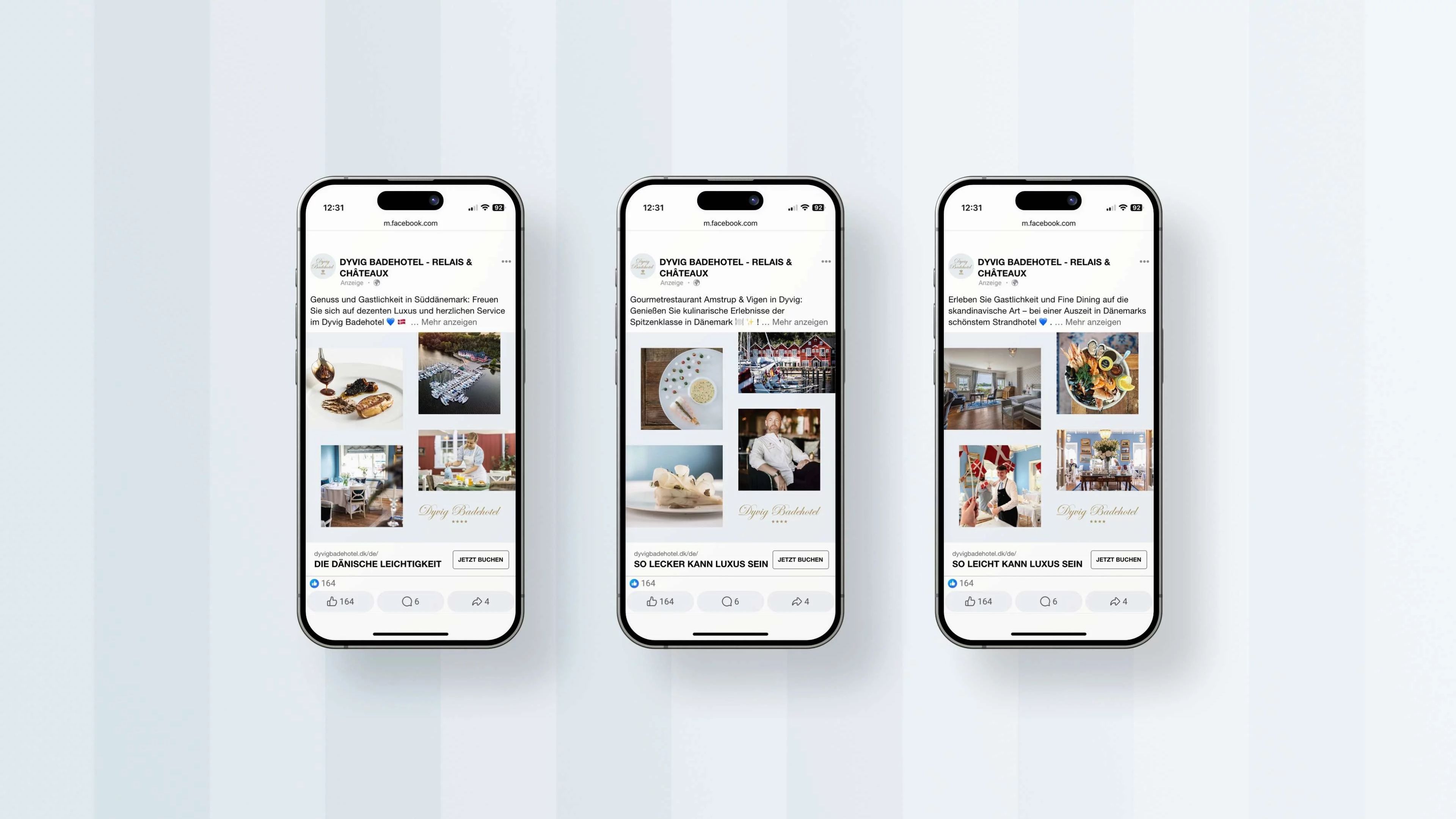 Erstellte Anzeigen für Dyvig Badehotel.
