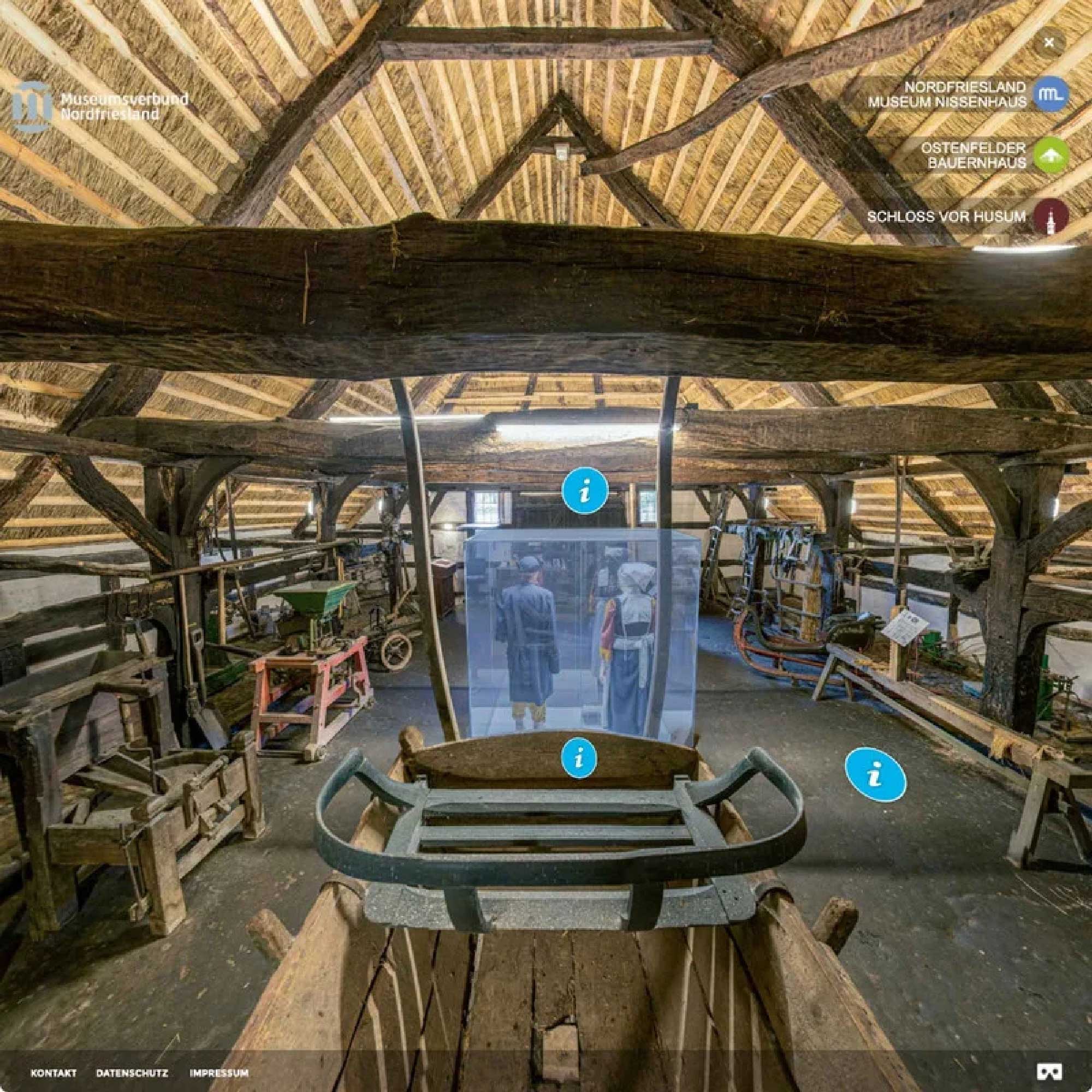 Im Inneren von einem alten Fachwerkhaus