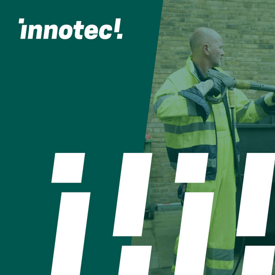 innotec Design in dunkelgrün mit weißer Schrift