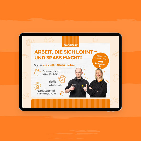 One stop to job! Recruiting-Kampagne des ScandiParks "Arbeit, die sich lohnt"