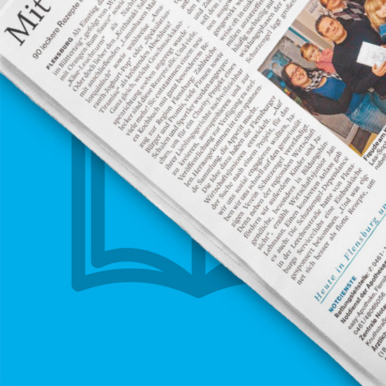 Ausschnitt eines Zeitungsartikels über Kochen mit Engeln