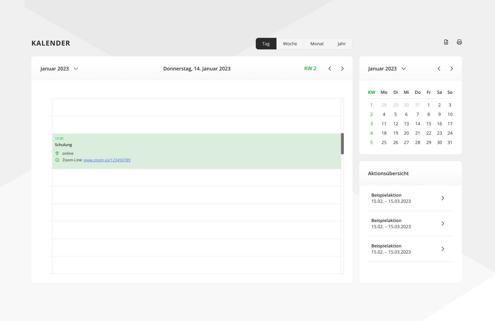 Ansicht der Contract Company Website
