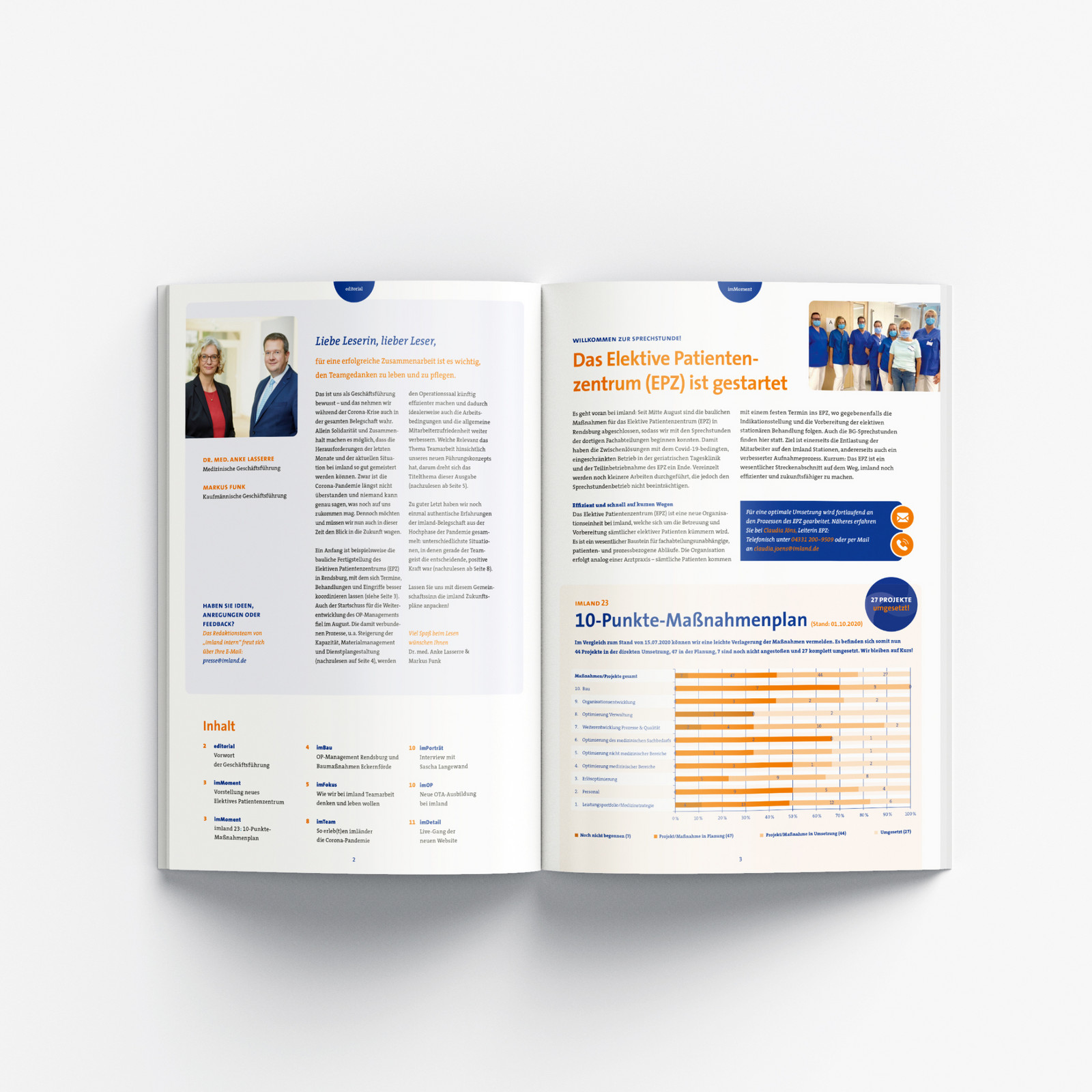 hochzwei_imland_teaser_01.jpg Ein aufgeklapptes Imland Magazin mit einer Statistik