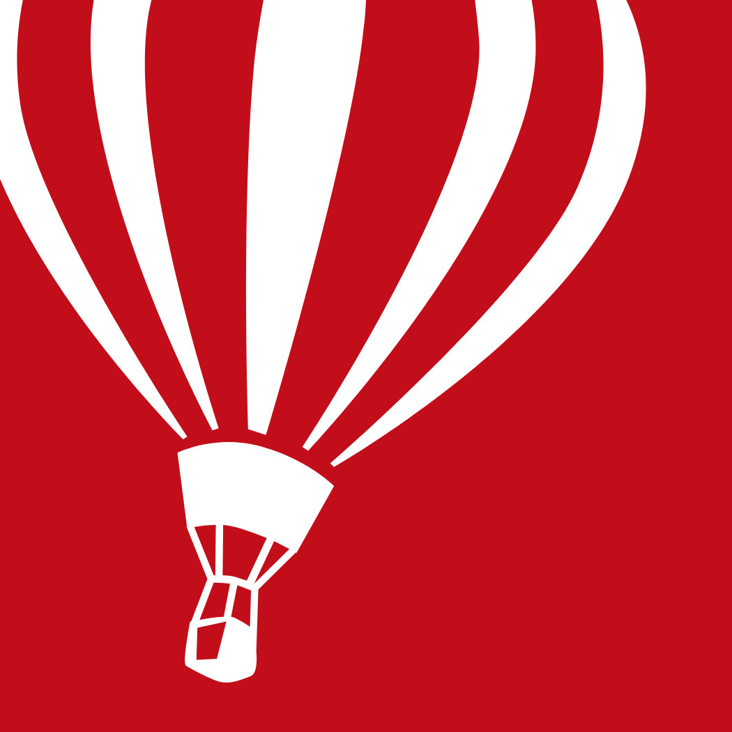 h2_toba_teaser_06.jpg Umriss eines gestreiften Ballons in weiß auf rotem Hintergrund