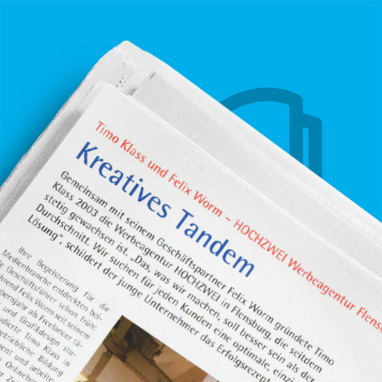 Ausschnitt eines Zeitungsartikels über Felix Worm und Timo Klass