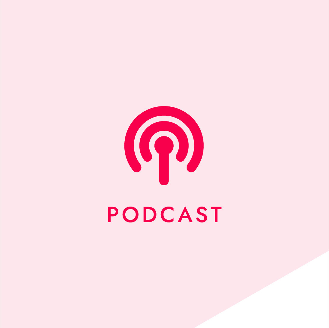 Podcast Symbol mit dem Wort Podcast